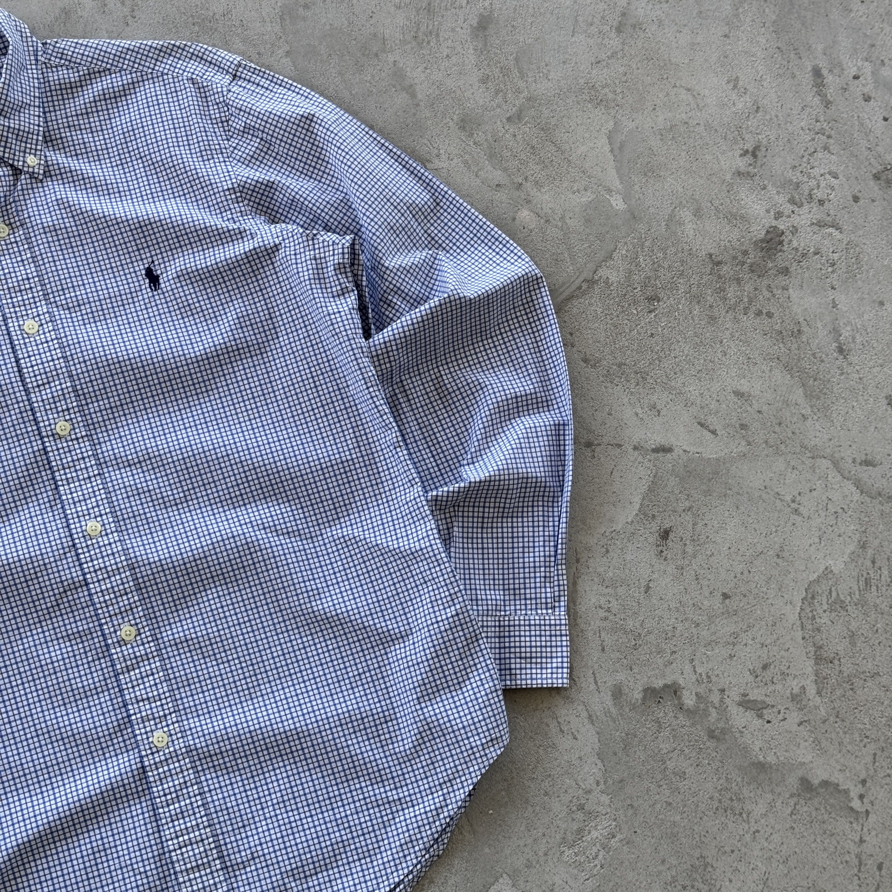 Polo Ralph Lauren Polo Ralph Lauren Gingham Check Shirt Blue White Size M Size US L / EU 52-54 / 3 - 2 Thumbnail