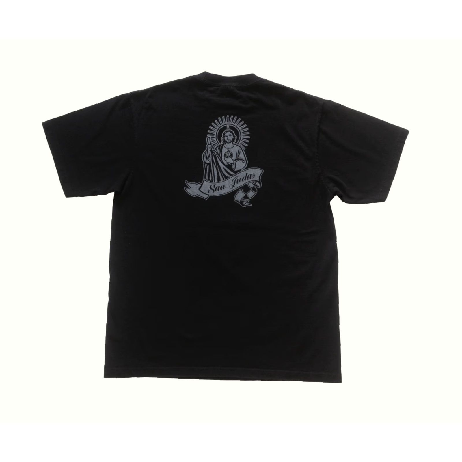 Vintage VINTAGE Shaka Wear SAN JUDAS ST JUDE VTG Y2K HEAVYWEIGHT COTTON BLACK GRAPHIC T-SHIRT Mens SZ L Size US L / EU 52-54 / 3 - 3 Thumbnail