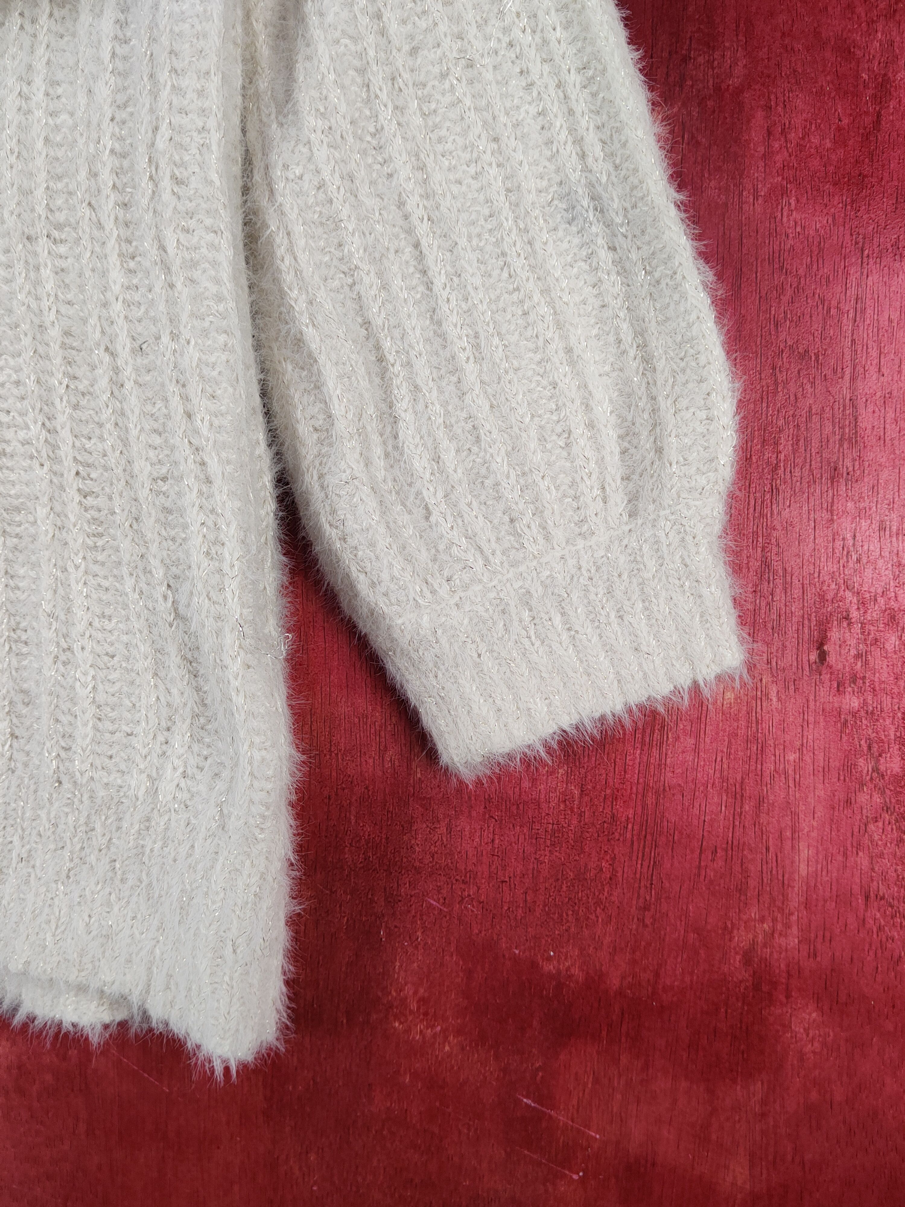 Japanese Brand Rag Out Cream Shag Shaggy Fur Mohair Knitwear #S2281 Size M / US 6-8 / IT 42-44 - 6 Thumbnail