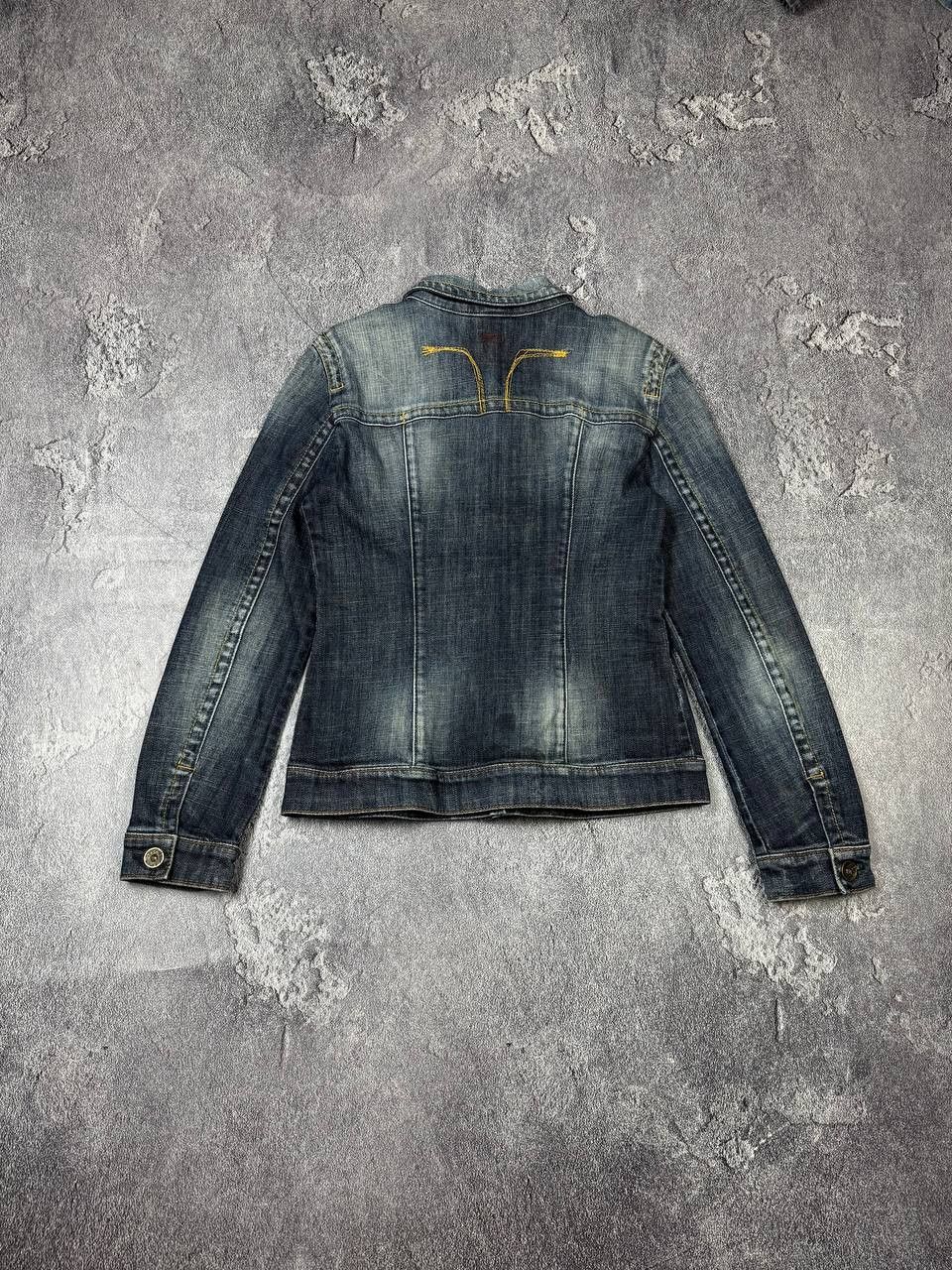 Miss Sixty Y2K Miss Sixty Faded Denim Jacket 2000s Glam Size M / US 6-8 / IT 42-44 - 7 Thumbnail