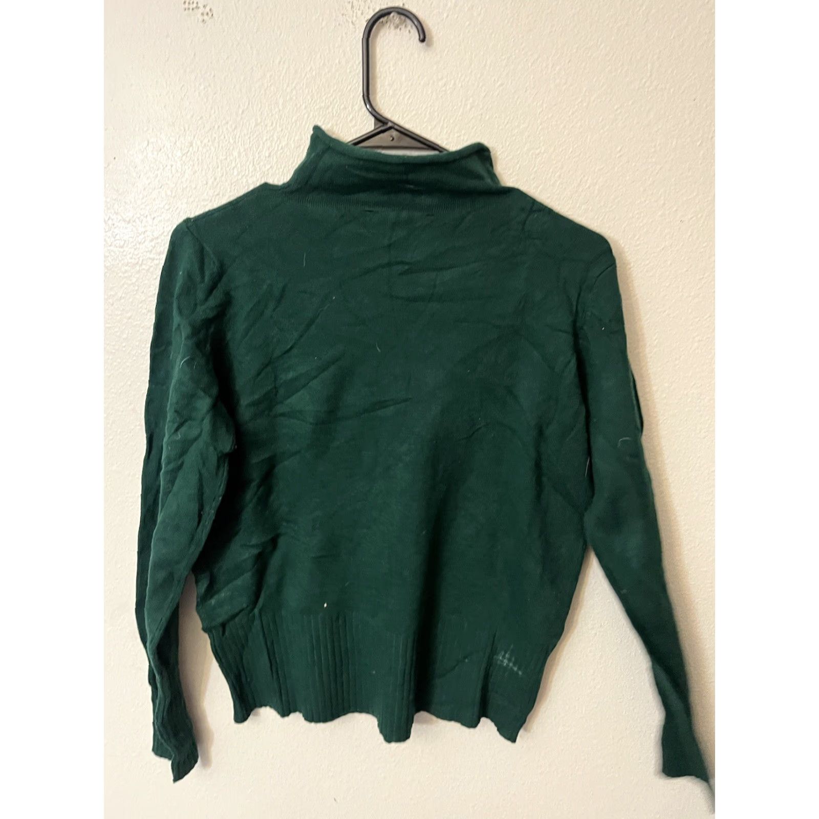 French Connection French Connection Turtleneck Neck Sweater Acrylic Blend Green Size Medium Women Pullover Roll Neck All Seasons Lightweight Winter Casual Size M / US 6-8 / IT 42-44 - 3 Thumbnail