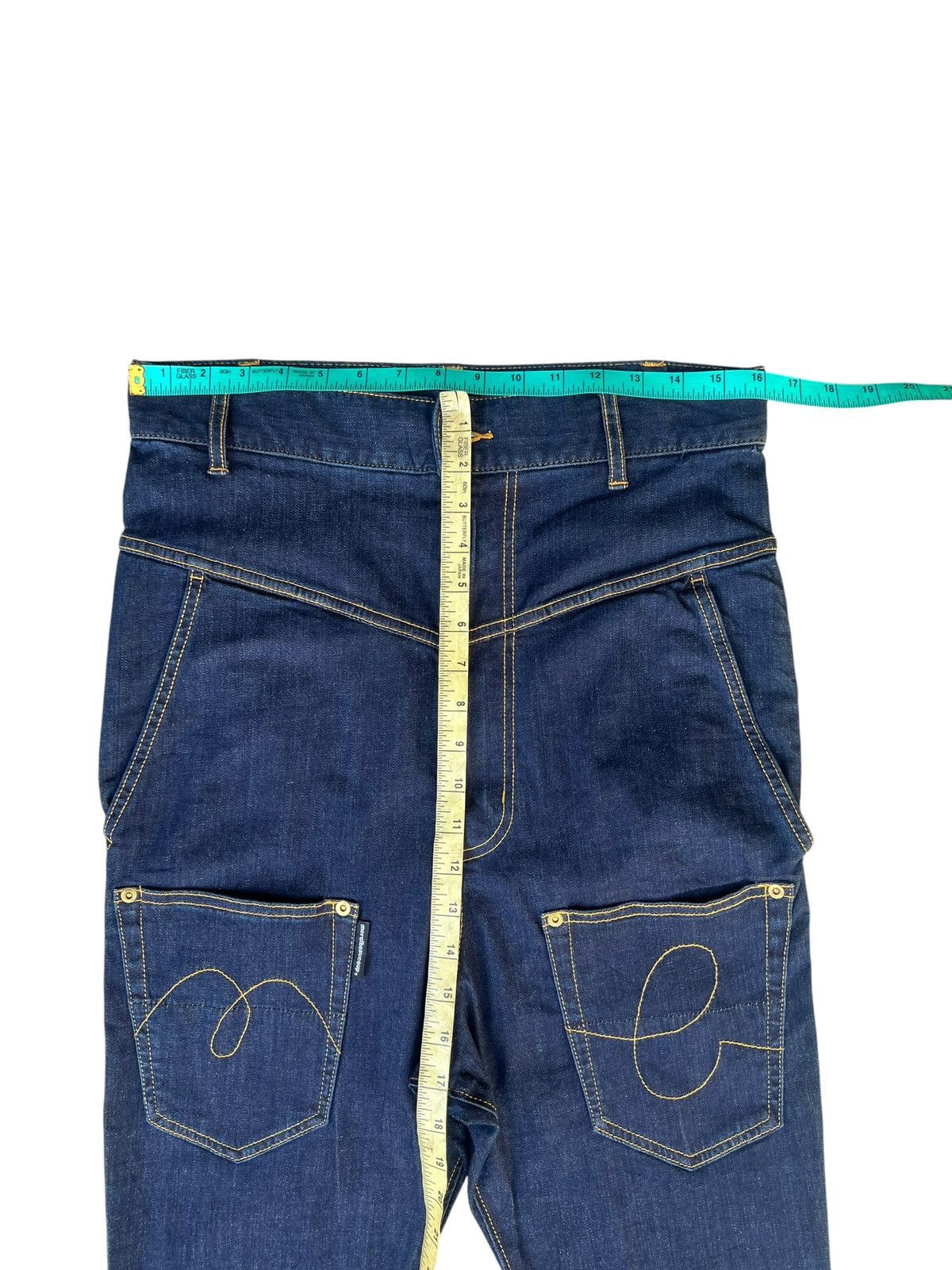 Issey Miyake Mercibeaucoup Stretchable Denim Drop Crotch Jeans Size US 31 - 4 Thumbnail