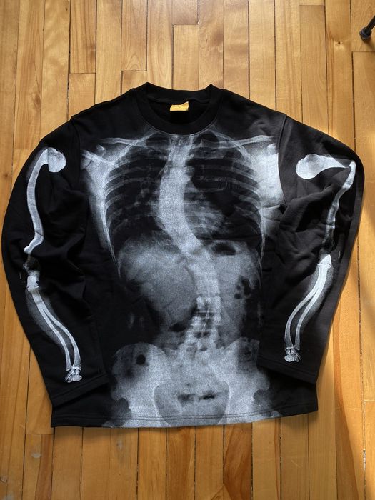 Dime Dime wave skeleton x ray French terry crewneck | Grailed