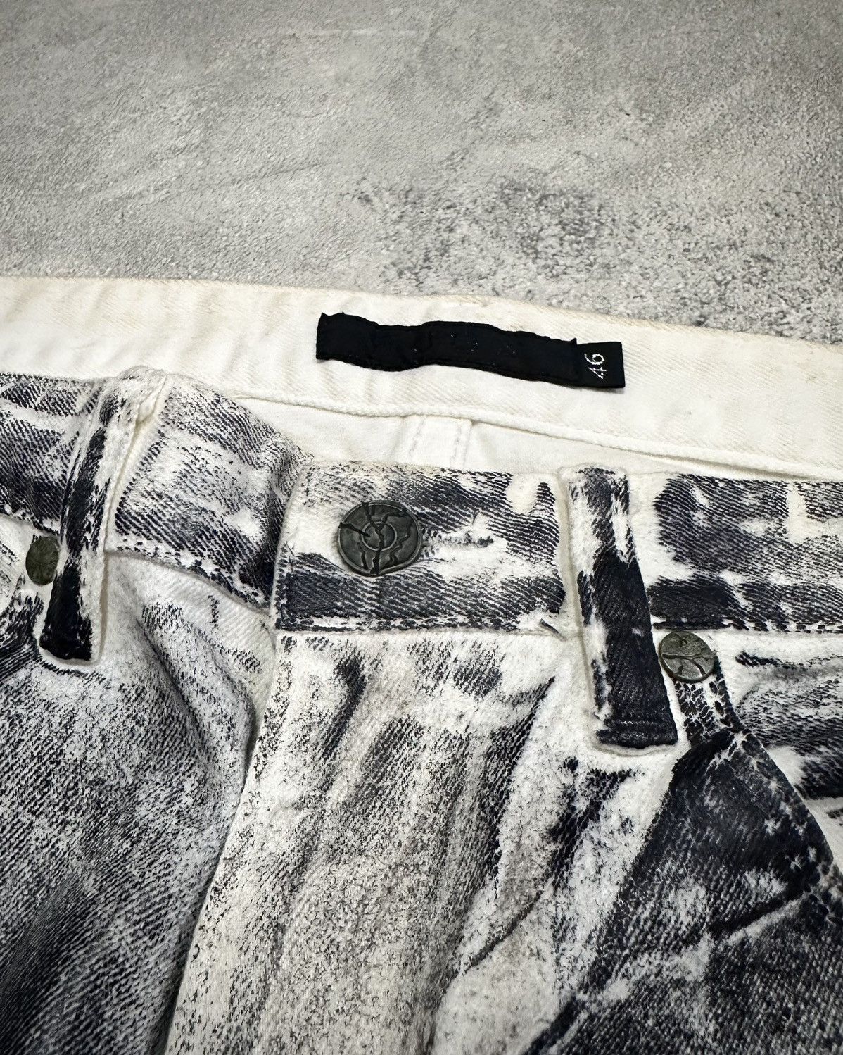 Japanese Brand Fuga Waxed Smoke Slim Jeans Size US 30 / EU 46 - 6 Thumbnail