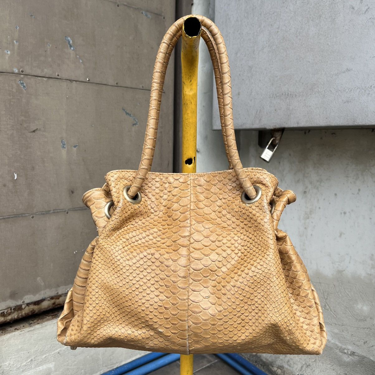Furla Furla Carmen Python-Embossed Leather Shoulder Bag Size ONE SIZE - 12 Thumbnail
