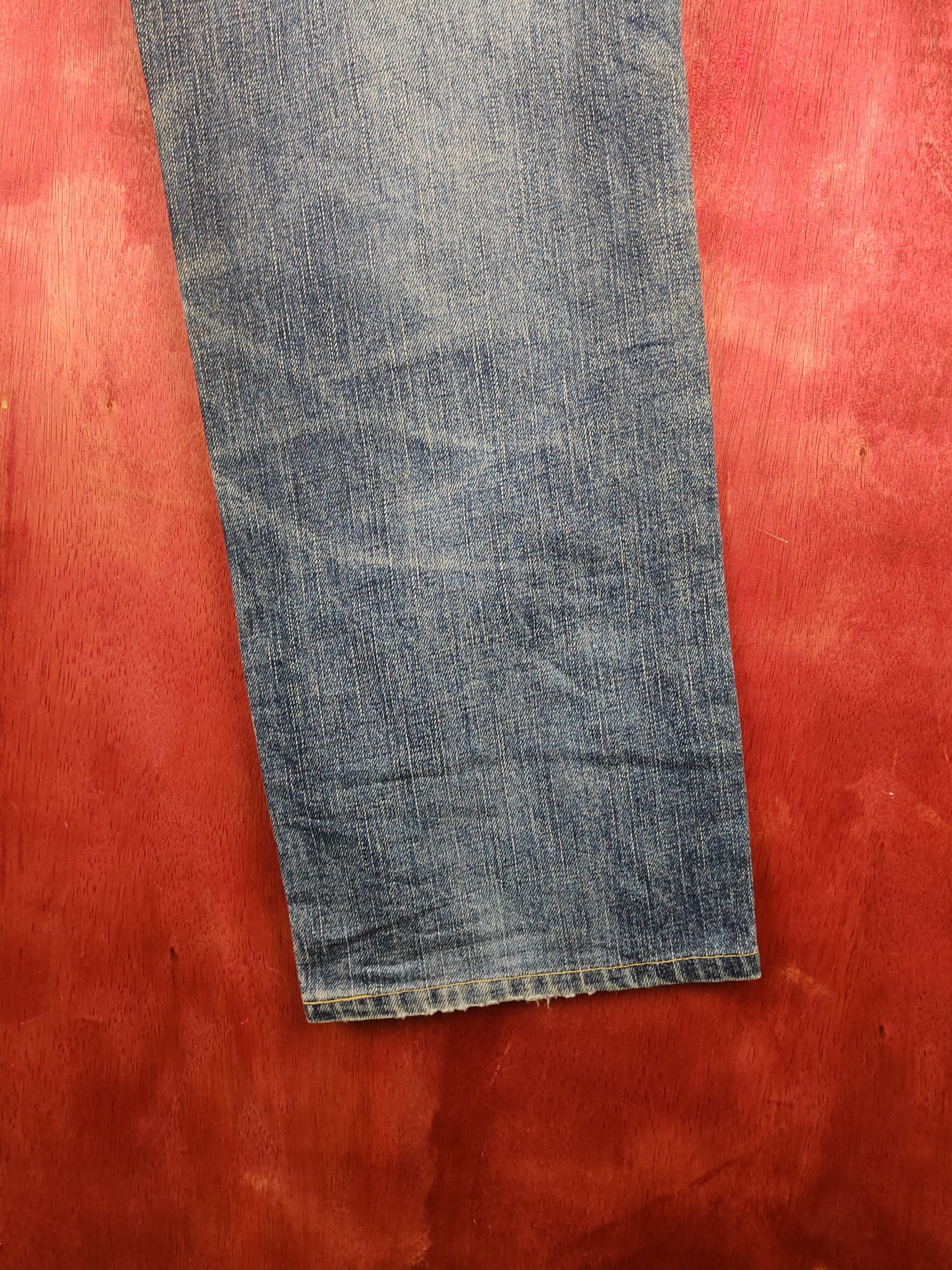 Japanese Brand Uniqlo Blue Faded Distressed Ripped Jeans #S2331 Size US 32 / EU 48 - 12 Thumbnail