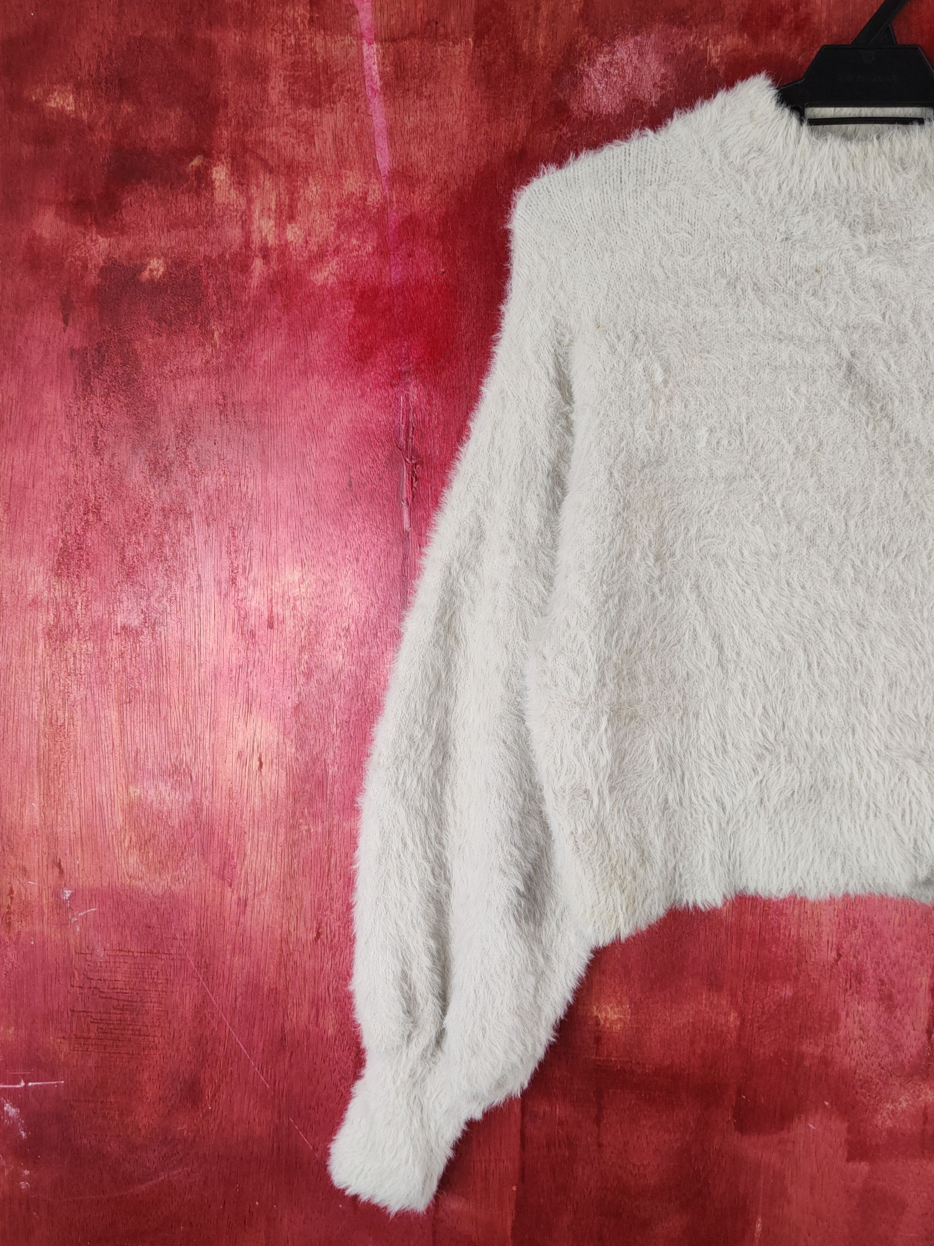 Japanese Brand Free's Mart Gray Shag Shaggy Fur Mohair Knitwear #S1924 Size S / US 4 / IT 40 - 3 Thumbnail