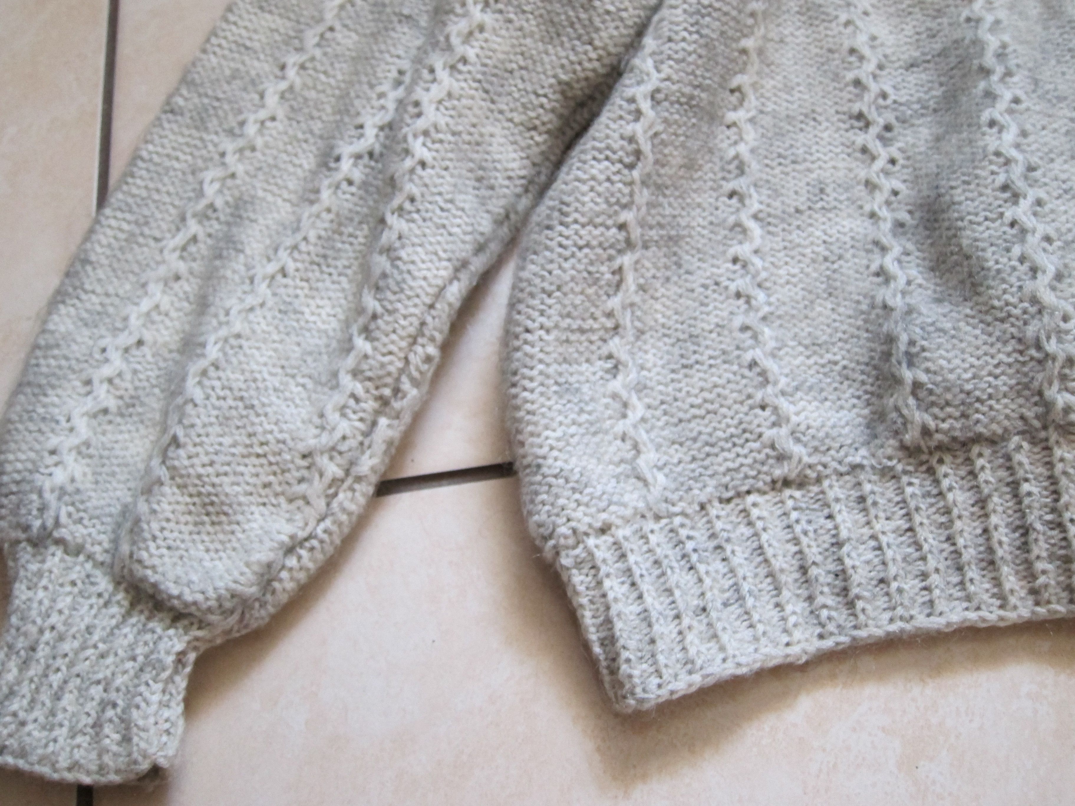 Vintage vintage sweater natural wool gray oversized Size M / US 6-8 / IT 42-44 - 6 Thumbnail