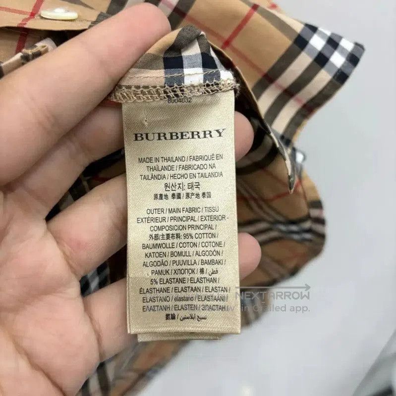 Burberry Burberry Women's XS Khaki Plaid Long Sleeve Shirt. Size XS / US 0-2 / IT 36-38 - 5 Thumbnail