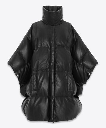 Saint Laurent Paris o1bcso1str1025 Down Cape In Lambskin in Black Size US M / EU 48-50 / 2 - 4 Thumbnail