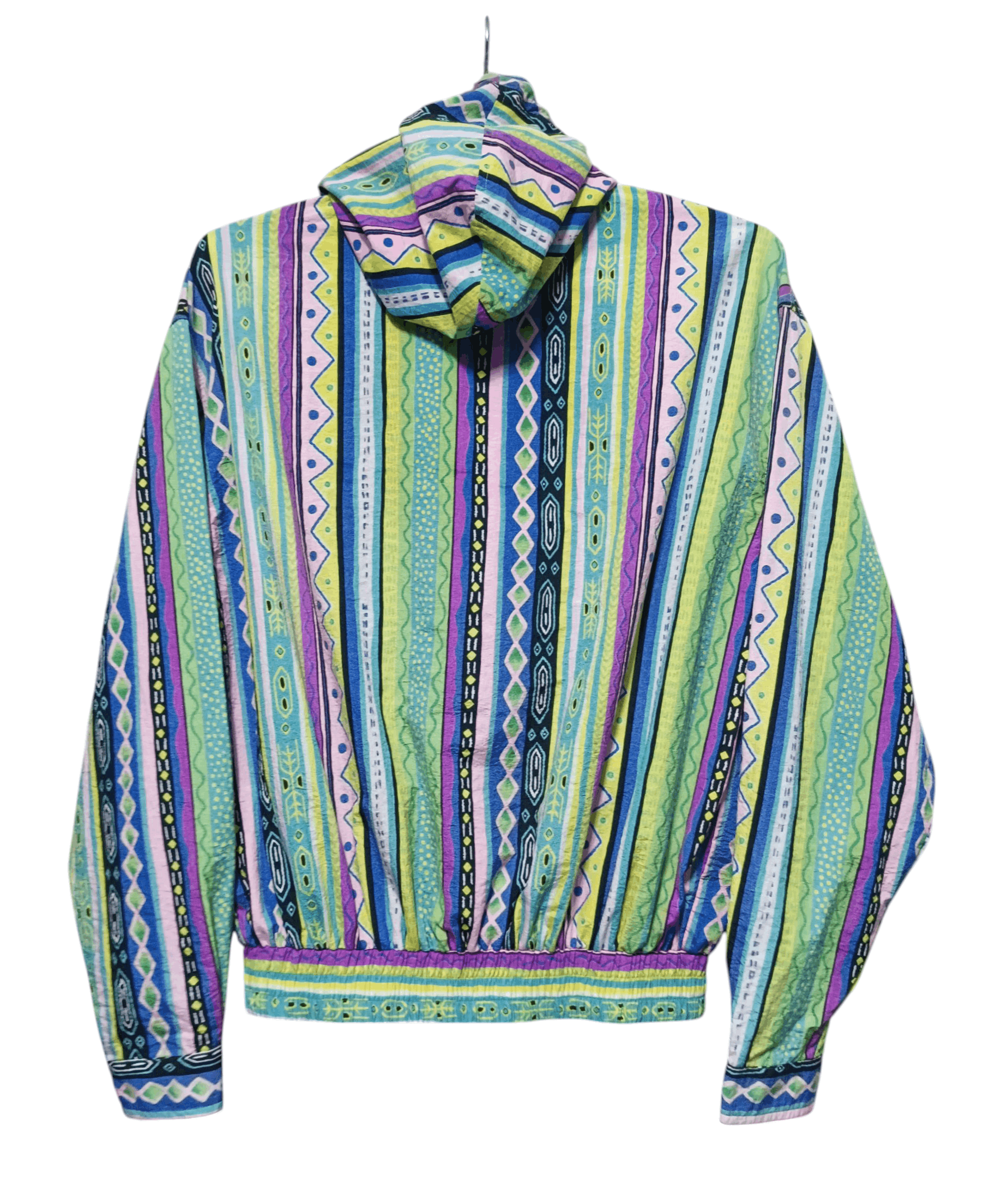 O'Neill Coogi inspired multi-colored nylon hoodie 90s Size US M / EU 48-50 / 2 - 2 Thumbnail