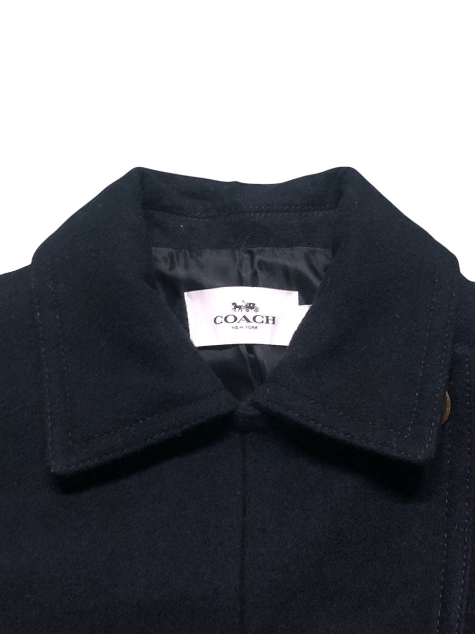 Coach Coach Wool Coat Navy Blue Double Breasted Size S / US 4 / IT 40 - 5 Thumbnail