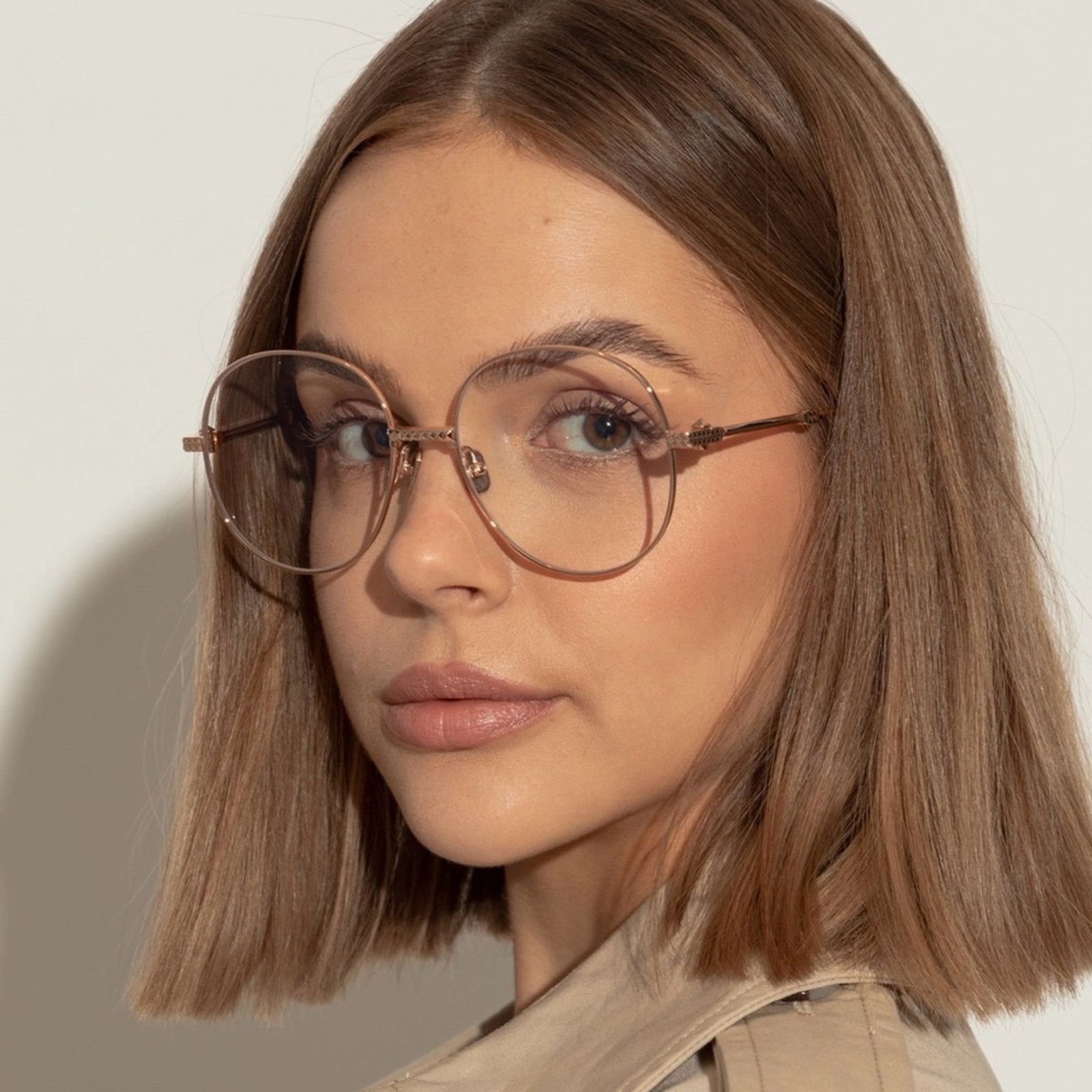 Valentino New! Valentino STUD III VLX 136A, Elegant Gold RX Frame Size ONE SIZE - 2 Thumbnail