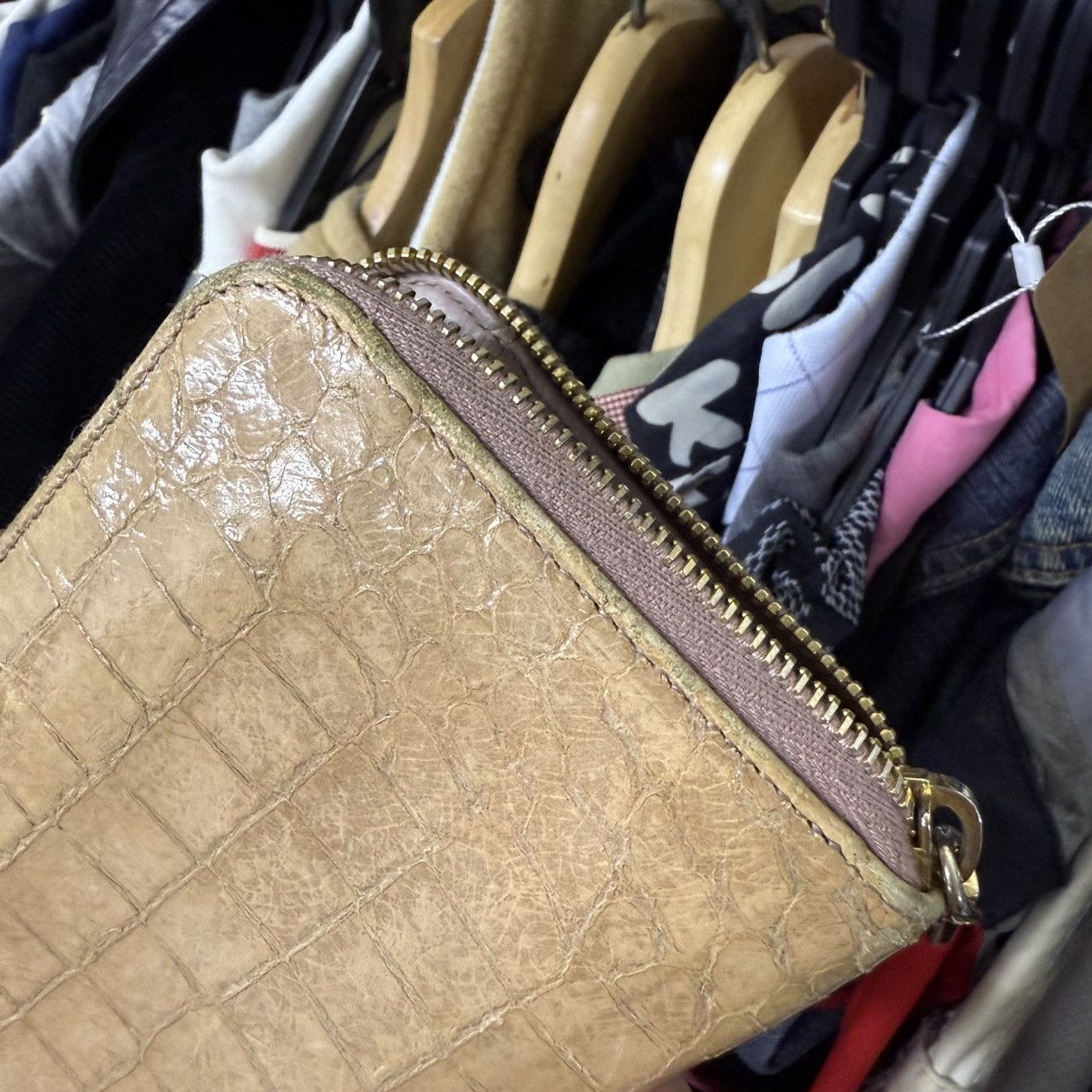 Miu Miu Vintage Miu Miu Runaway Croc Beige Long Wallet Archive Size ONE SIZE - 13 Thumbnail