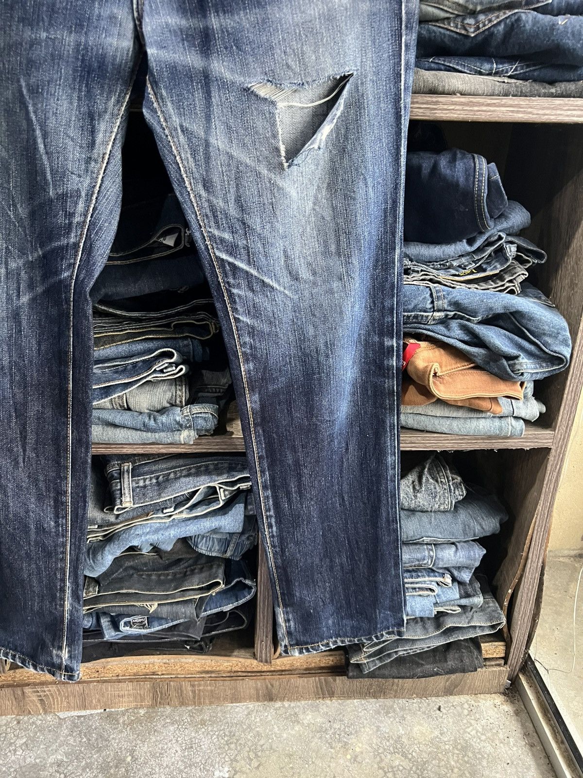 Edwin 🔥Vintage Edwin 402 Distressed Denim Size US 32 / EU 48 - 5 Thumbnail