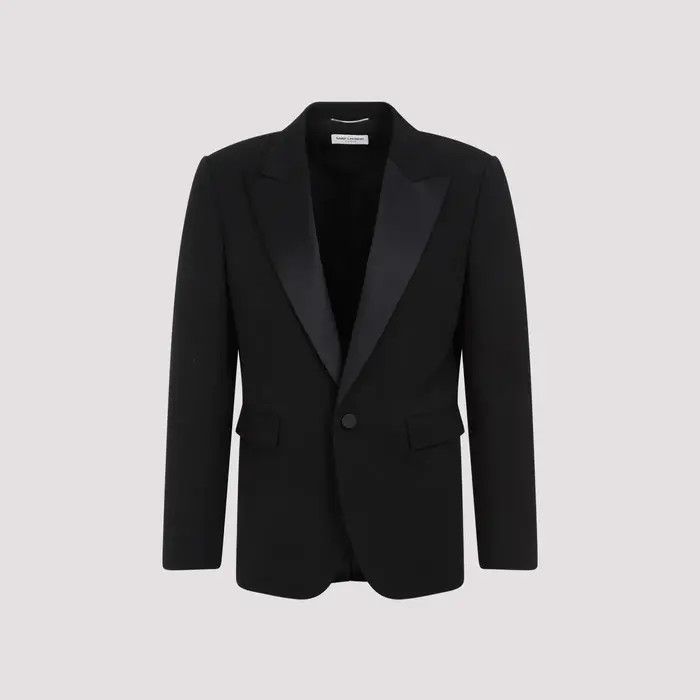 Saint Laurent Paris oc11z0126 780354 Tuxedo Jacket in Nero Size US XL / EU 56 / 4 - 1 Thumbnail