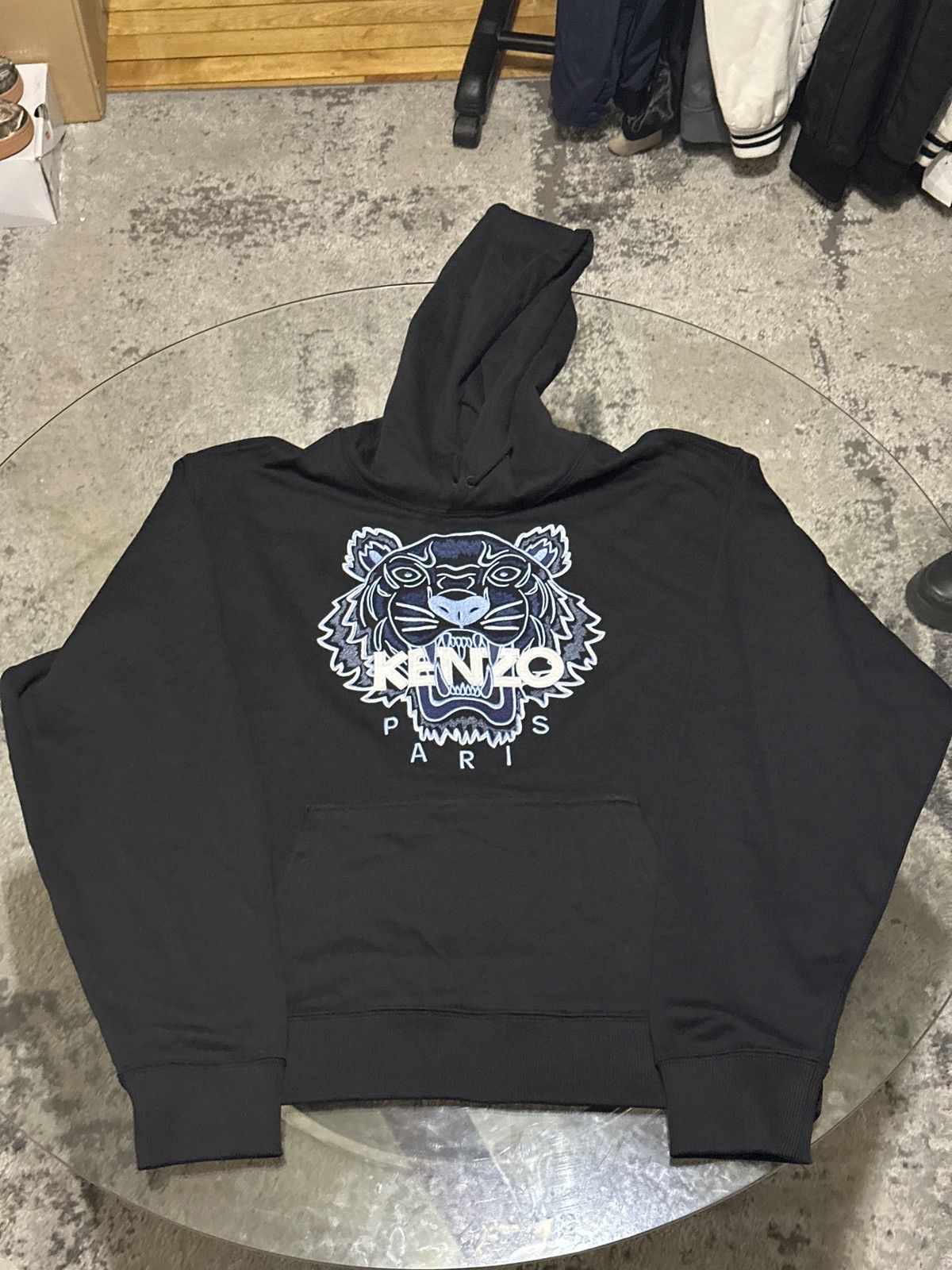 Kenzo Kenzo Paris blue tiger hoodie (embroidered) Size US L / EU 52-54 / 3 - 1 Thumbnail