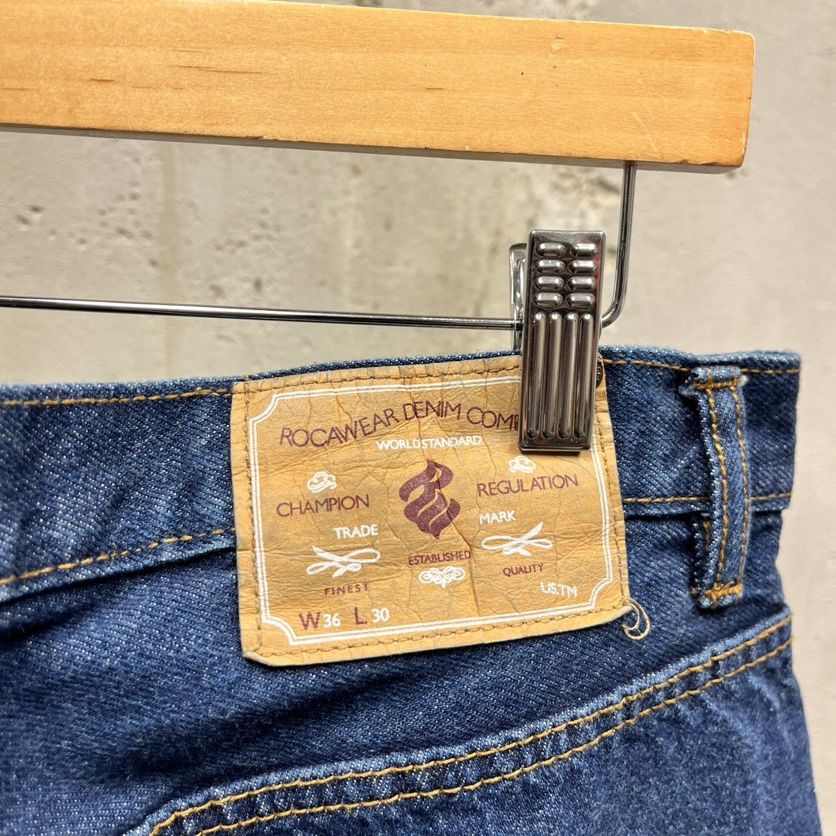 Rocawear Rocawear Vintage Y2K Dark Wash Fit Baggy Jeans 36x30 Skater Size US 36 / EU 52 - 5 Thumbnail