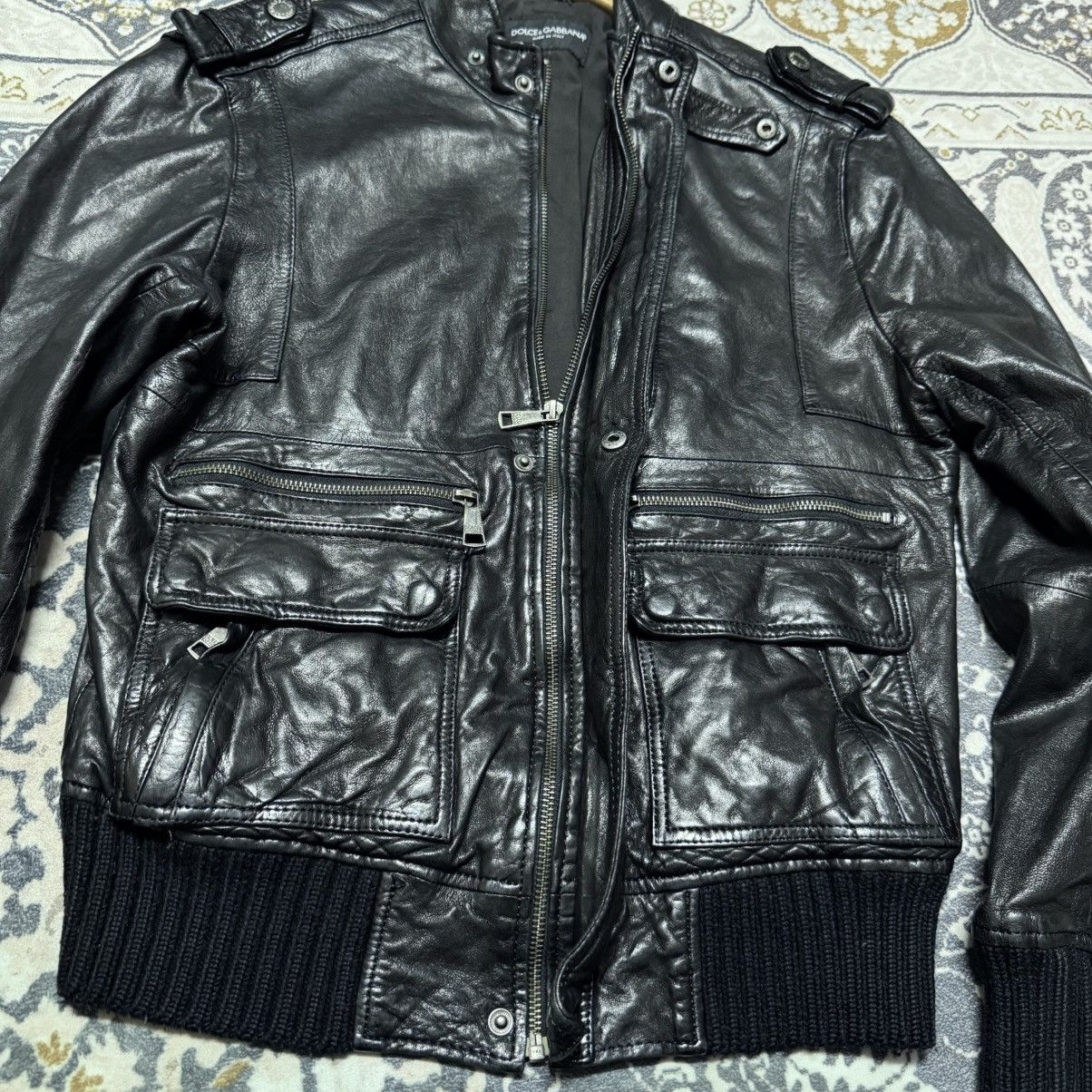 Dolce & Gabbana Vintage Dolce & Gabbana Black Leather Jacket Multipocket Size US M / EU 48-50 / 2 - 25 Thumbnail