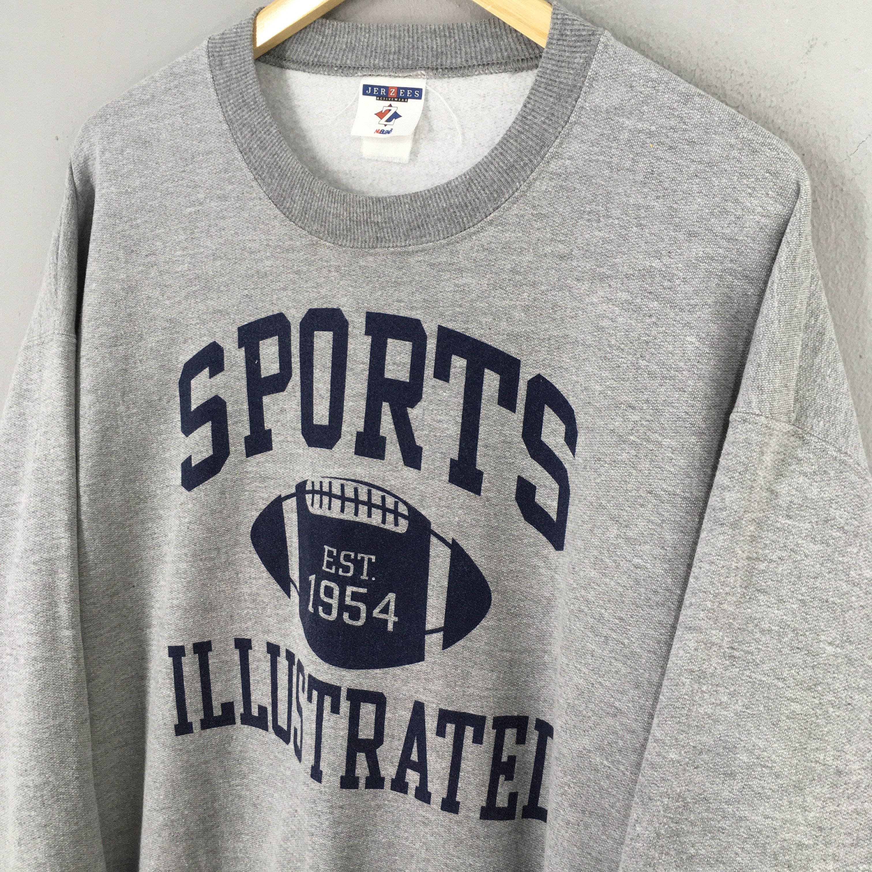 Jerzees Vintage 90s Sports XXL Illustrated Gray Sweatshirt XLarge Size US XXL / EU 58 / 5 - 3 Thumbnail