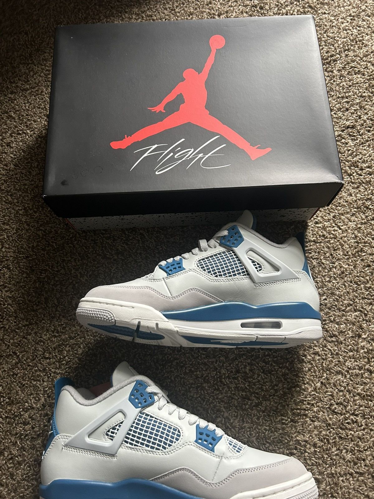 Jordan Brand × Nike Jordan 4 Retro Military Blue Size US 9 / EU 42 - 7 Thumbnail