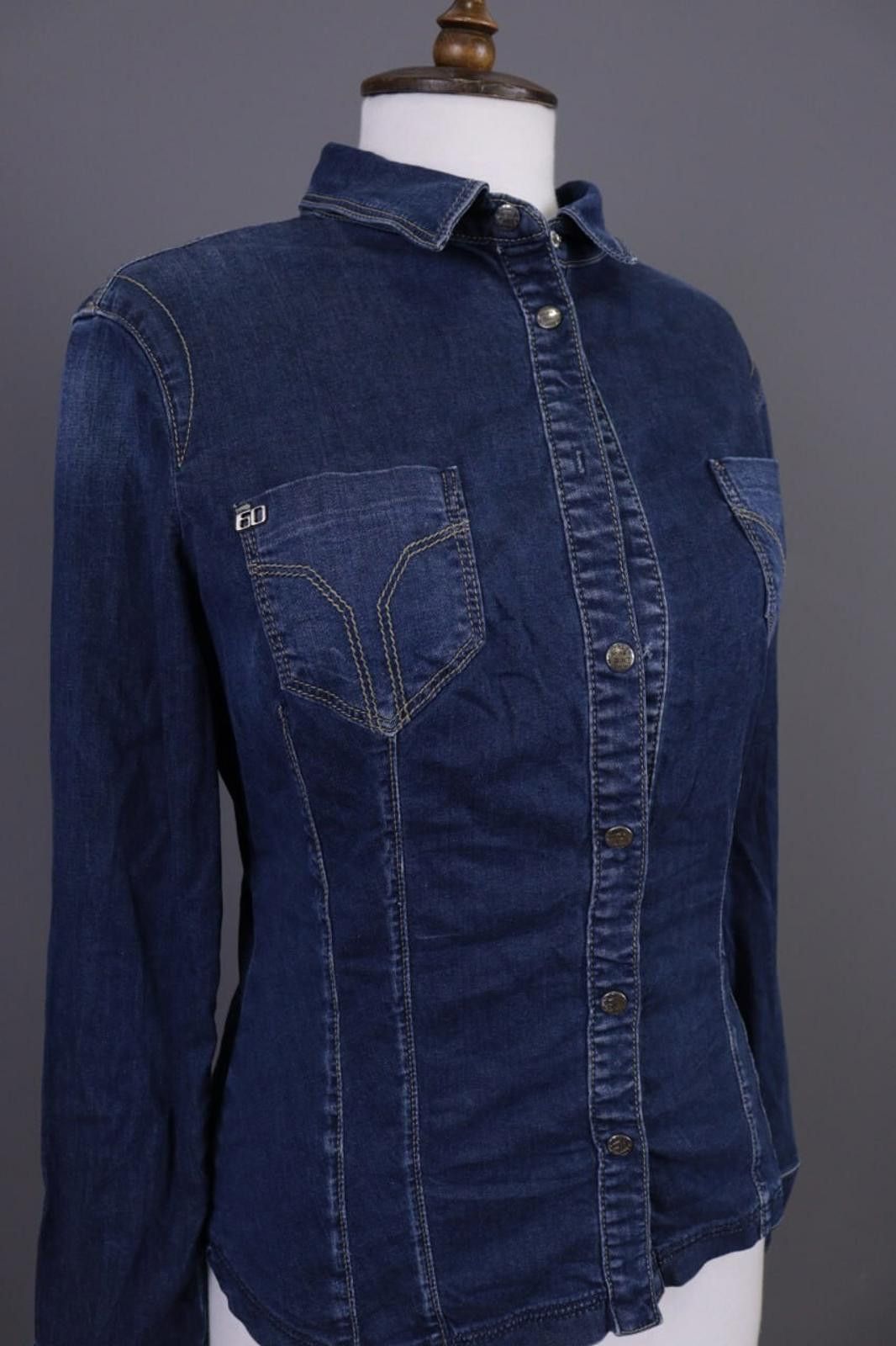Designer Ladies Miss Sixty Collection Blue Denim Snap Jacket Size S Size S / US 4 / IT 40 - 4 Thumbnail