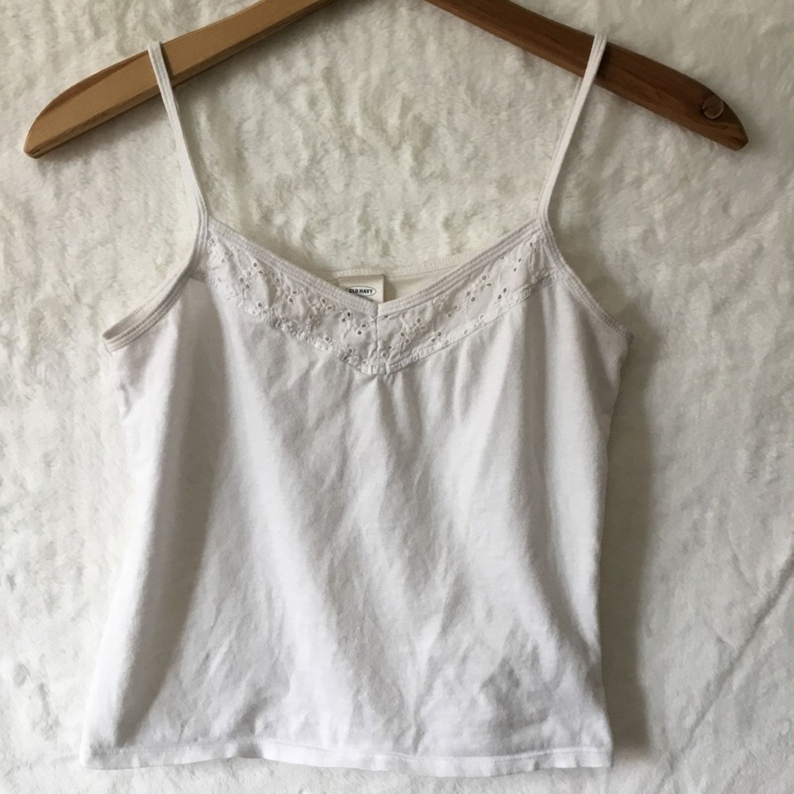 Old Navy Old Navy White Embroidered Camisole Size S / US 4 / IT 40 - 2 Thumbnail