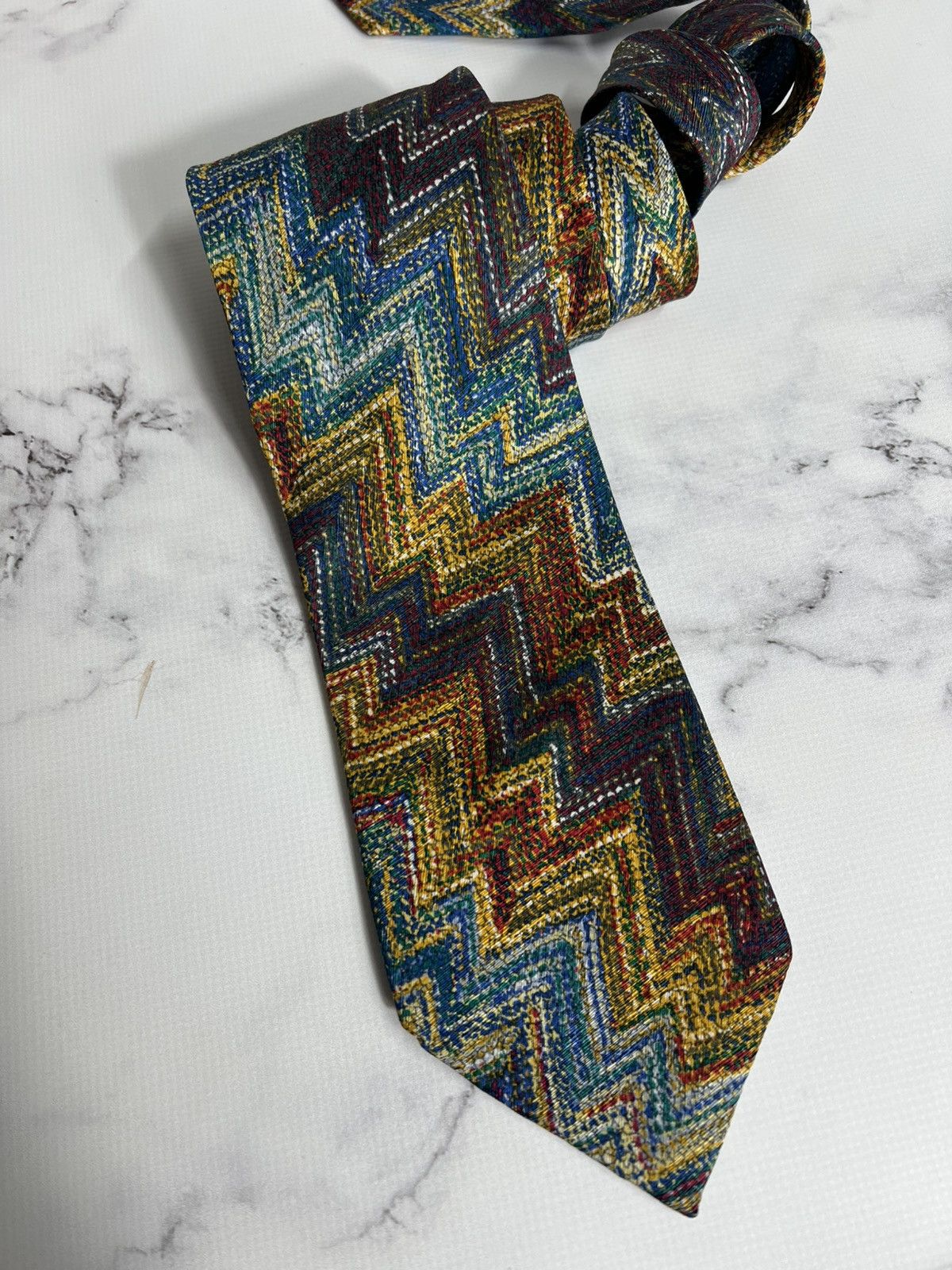 Missoni Vintage luxury designer Missoni multicolour Silk Tie Size ONE SIZE - 2 Thumbnail