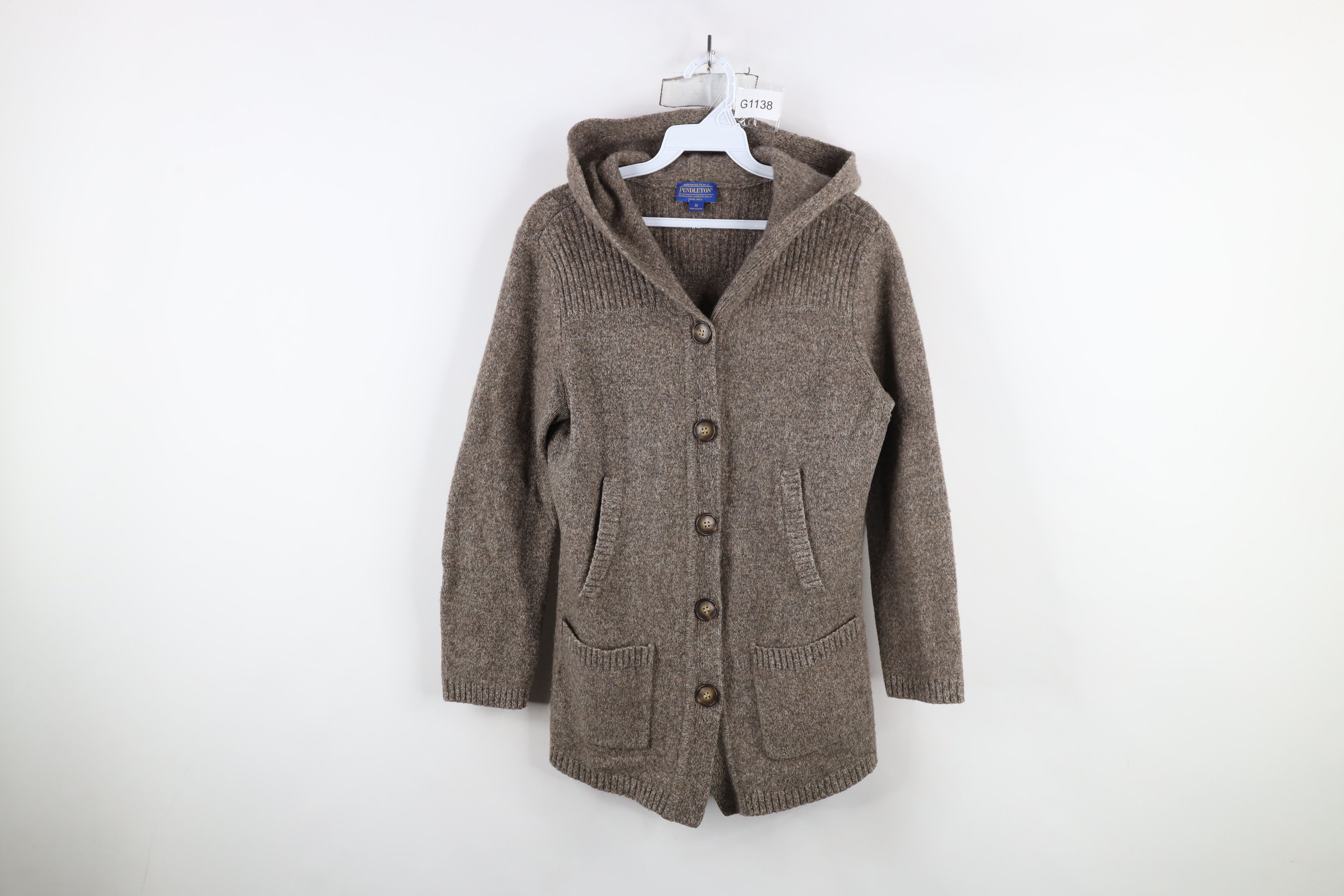 Pendleton × Vintage Vintage Pendleton Full Button Hooded Cardigan Sweater Size M / US 6-8 / IT 42-44 - 1 Thumbnail