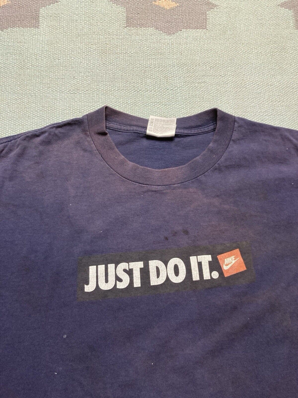 Nike × Vintage Nike t shirt just do it swoosh check distressed faded XXL Size US XXL / EU 58 / 5 - 10 Thumbnail
