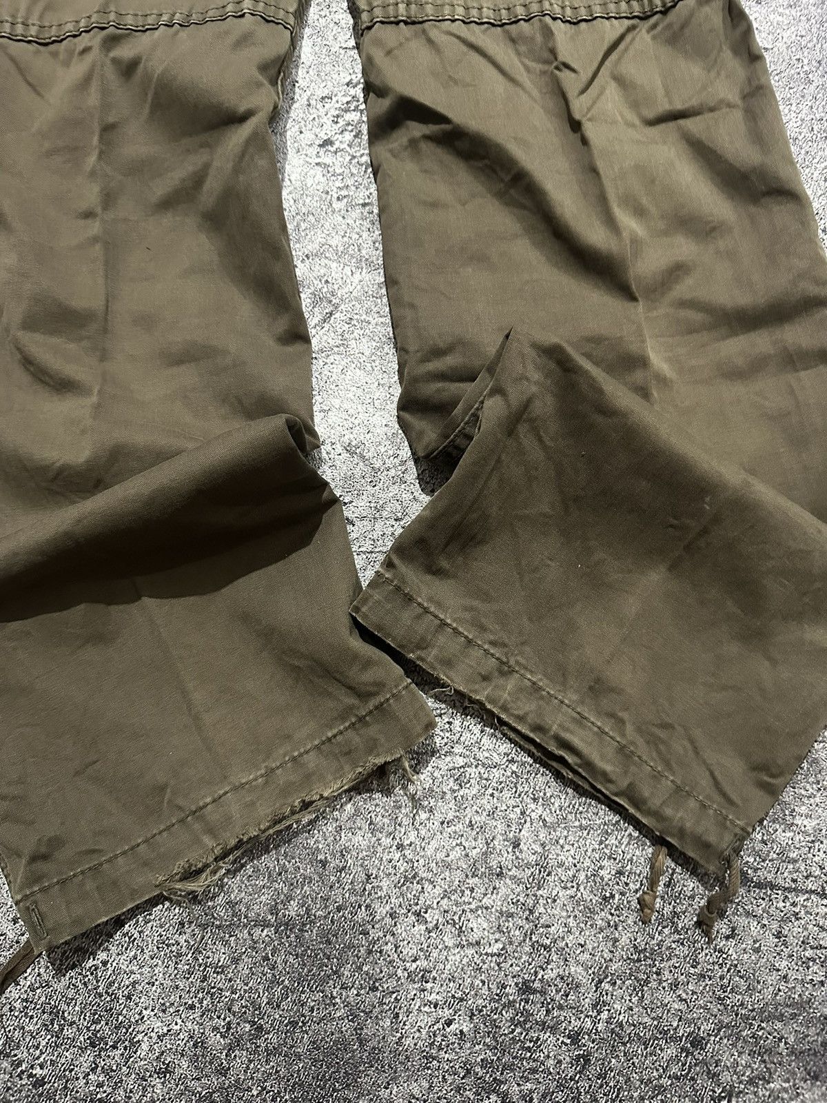 Japanese Brand Japanese Back Number Sunfaded Cargo Pants Military GOA Style Size US 31 - 9 Thumbnail