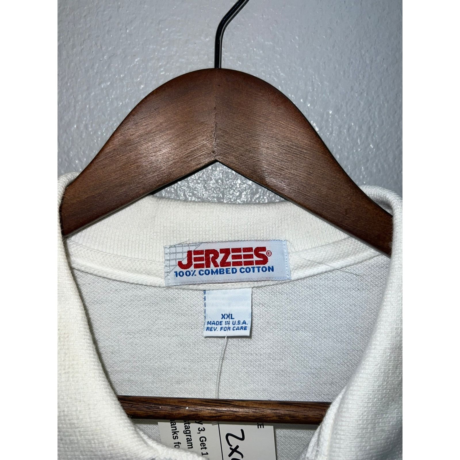 Jerzees Vintage Goalie Entertainment Polo Shirt White Top VTG 90s 2X Size US XXL / EU 58 / 5 - 4 Thumbnail