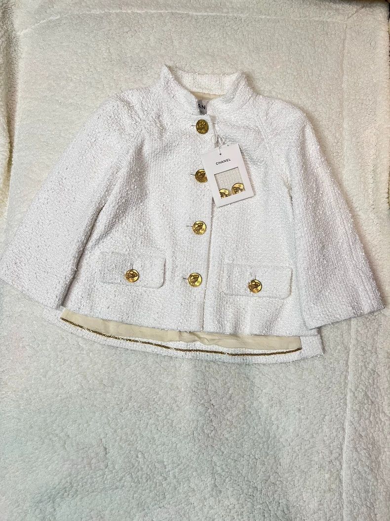 Chanel Chanel Greek series white tweed jacket 2504-Nextarrow Size XS / US 0-2 / IT 36-38 - 1 Thumbnail