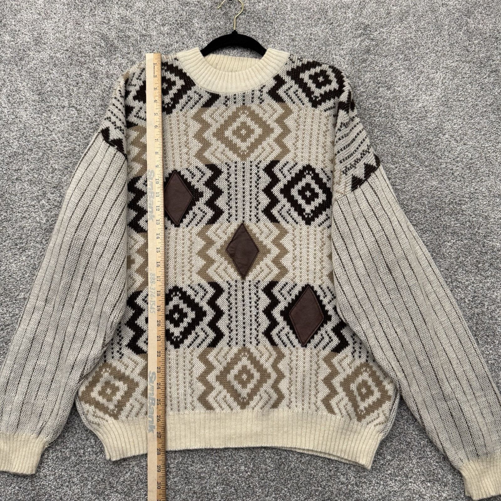 Other Vintage 80s Gian Alberto Sweater Mens L Tribal Wool Blend Size US L / EU 52-54 / 3 - 2 Thumbnail