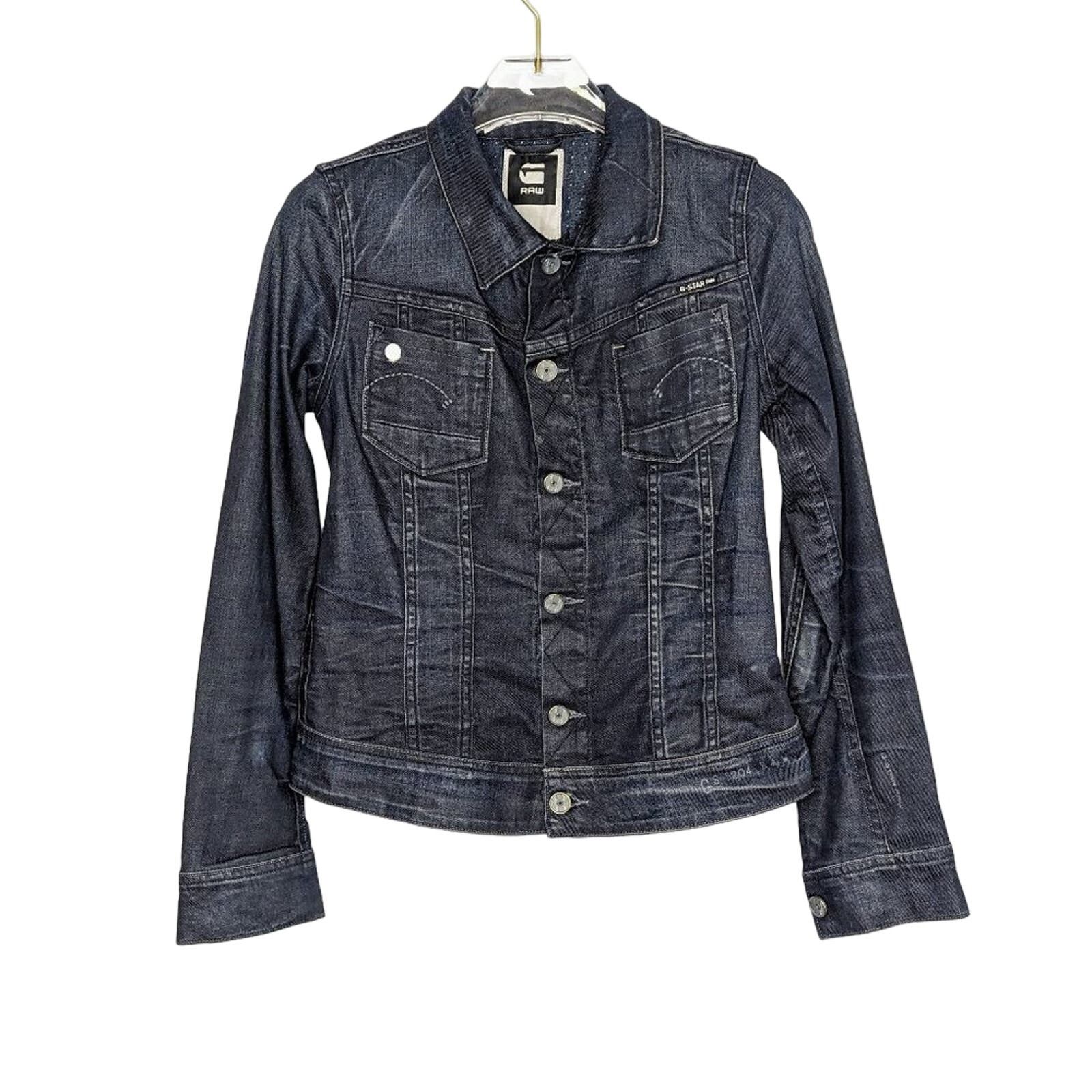 G-Star G-Star Raw Dark Wash Blue Refender Denim Jacket Long Sleeve Size XS / US 0-2 / IT 36-38 - 1 Thumbnail