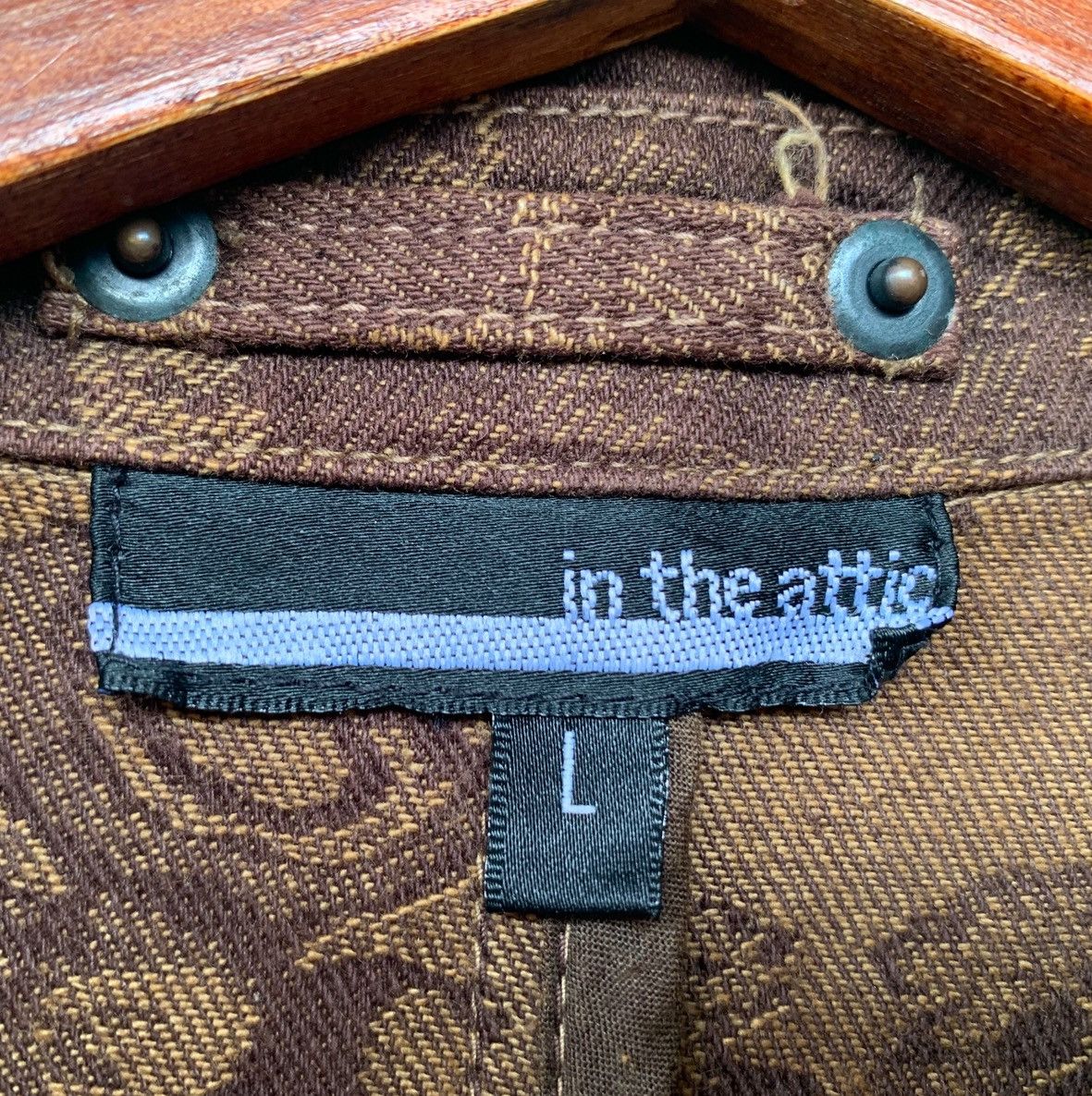 Japanese Brand IN THE ATTIC PAISLEY BROWN DENIM JACKET Size US M / EU 48-50 / 2 - 13 Thumbnail