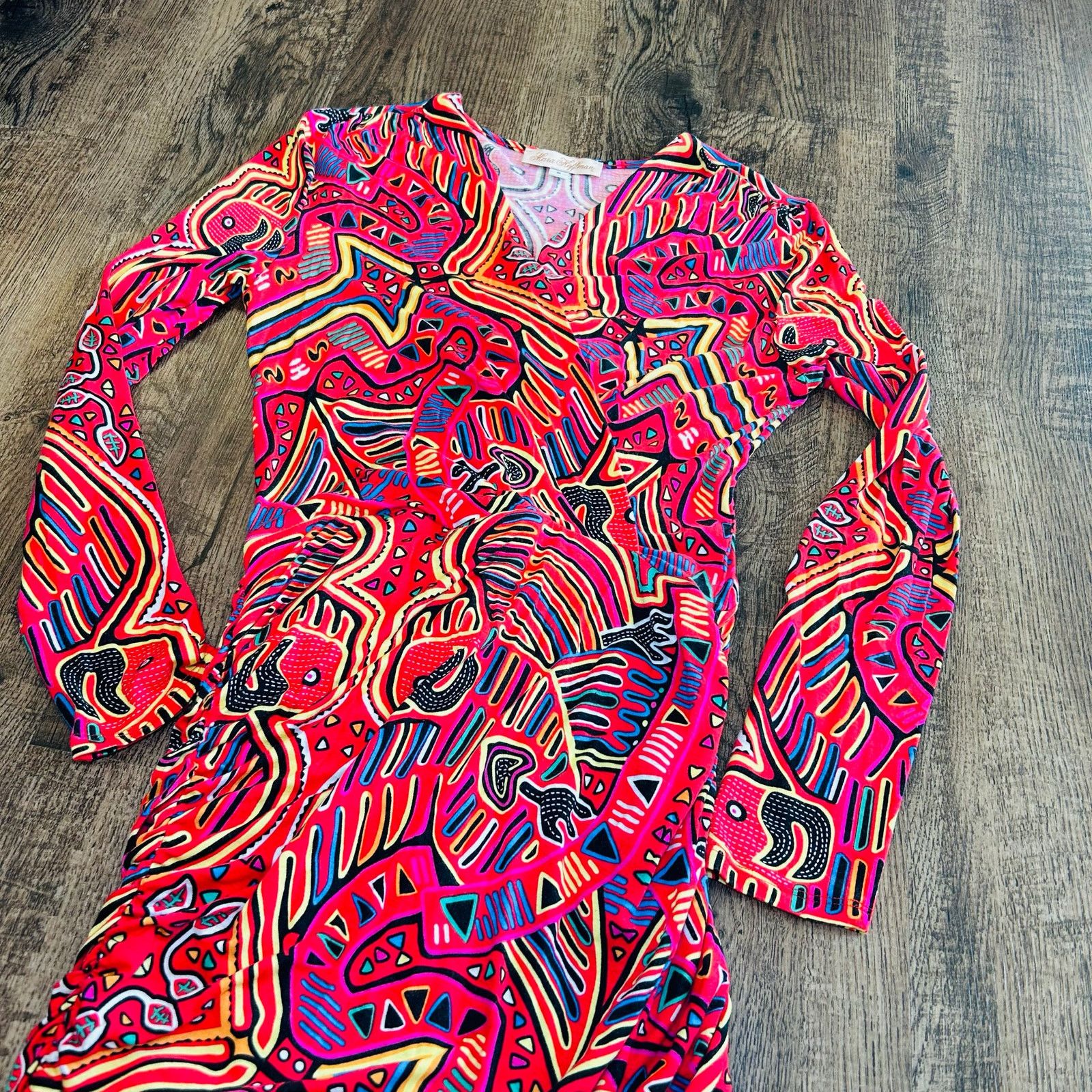 Mara Hoffman Mara Hoffman Dress All Over Tribal Print V-Neck Stetch Small Size S / US 4 / IT 40 - 4 Thumbnail