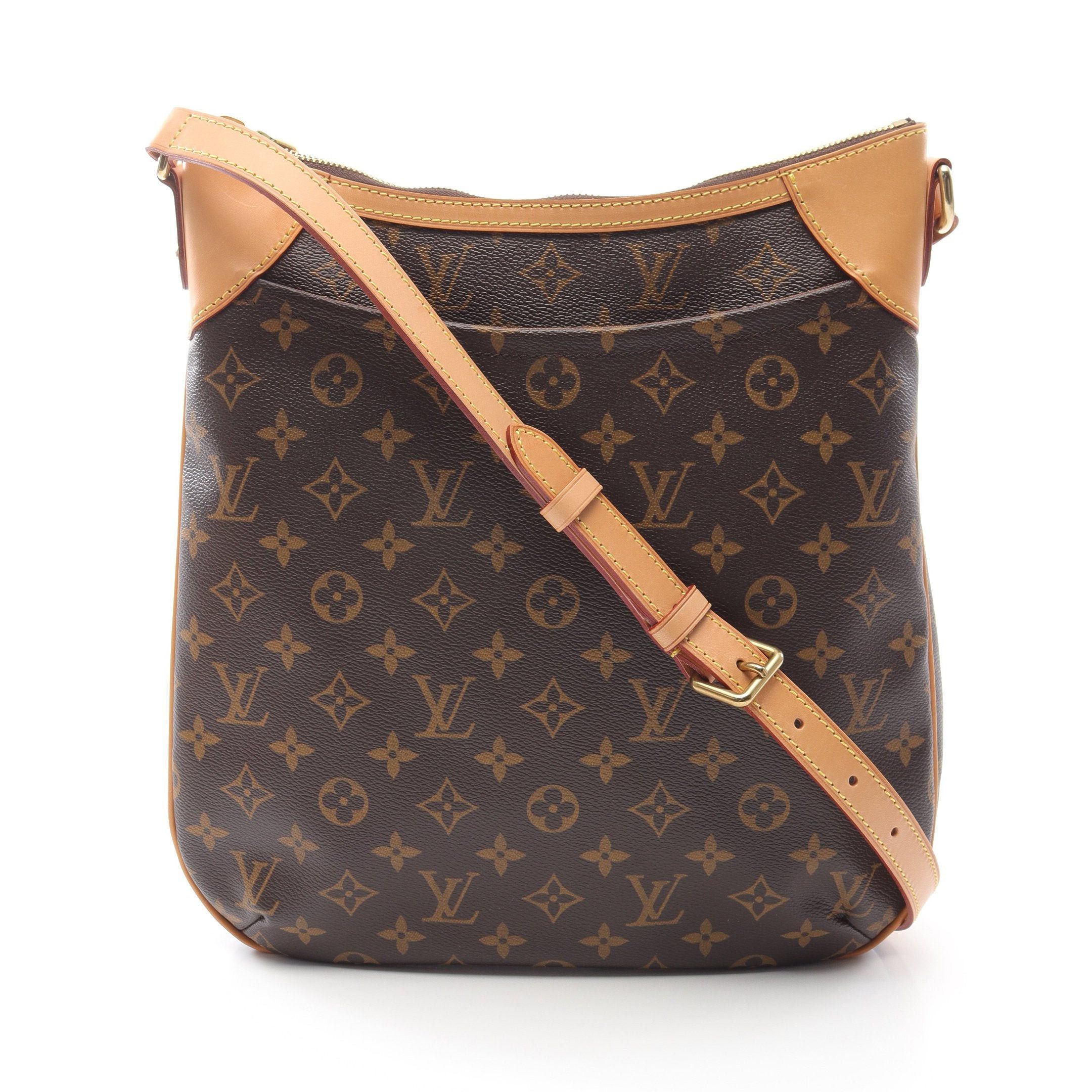 Louis Vuitton Louis Vuitton Odeon Mm Monogram Shoulder Bag Leather Brown Size ONE SIZE - 1 Thumbnail