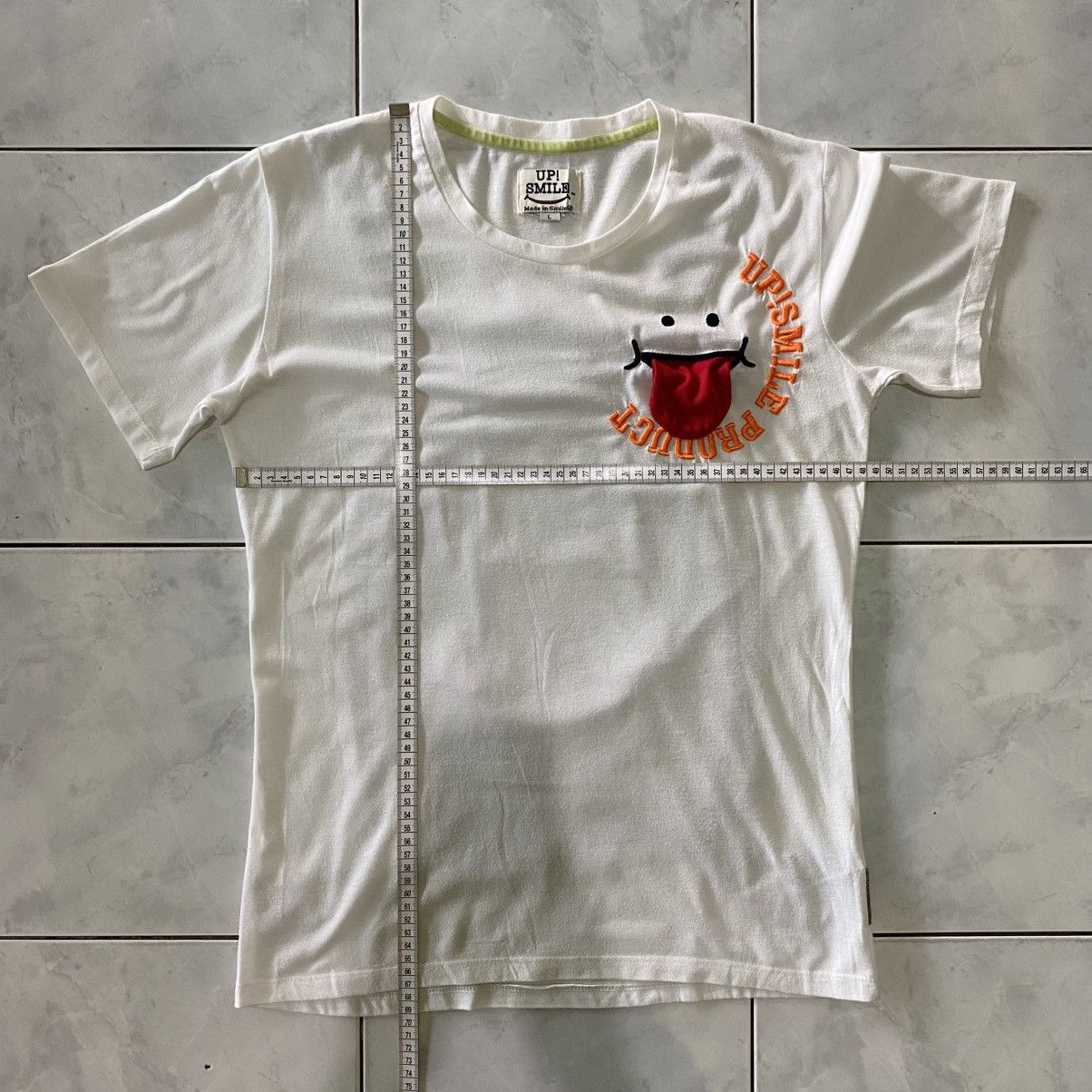 Japanese Brand Up! Smile Cartoon Tongue Patch Tee Cute Backpack 3D Japanese Size L / US 10 / IT 46 - 21 Thumbnail