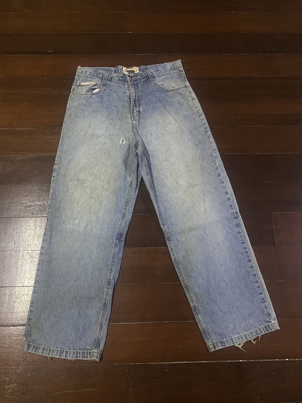 Anchor Blue × Southpole Fire vintage southpole wideleg baggy distressed mud wash Size US 34 / EU 50 - 1 Thumbnail