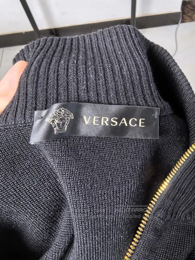 Versace Versace Medusa large logo zipper knit jacket embroidered o Size US M / EU 48-50 / 2 - 3 Thumbnail