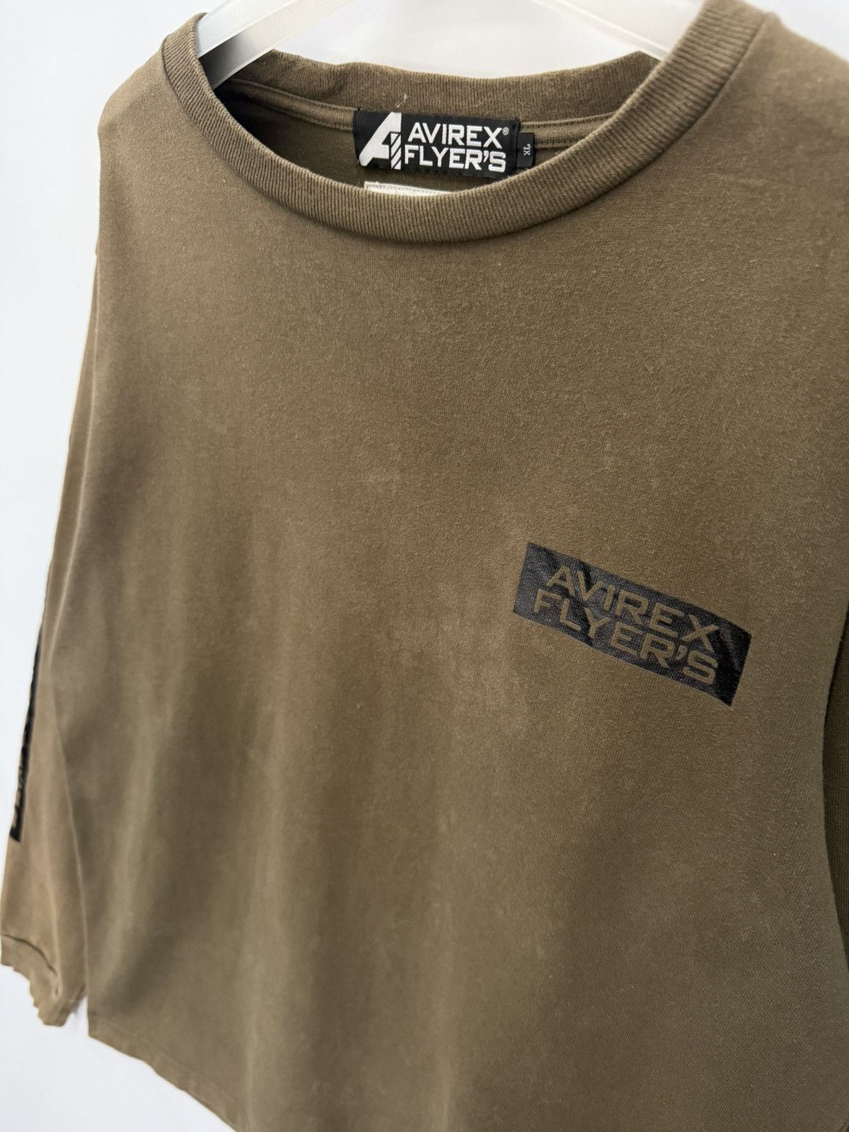Avirex DISTRESSED⚡️Avirex Flyers Long Sleeves T-Shirt Roundneck - XL Size US M / EU 48-50 / 2 - 5 Thumbnail