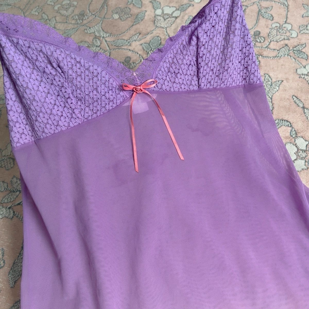 Victoria's Secret Victoria’s Secret Purple Pink Mesh Slip Dress (M–L) Size L / US 10 / IT 46 - 11 Thumbnail