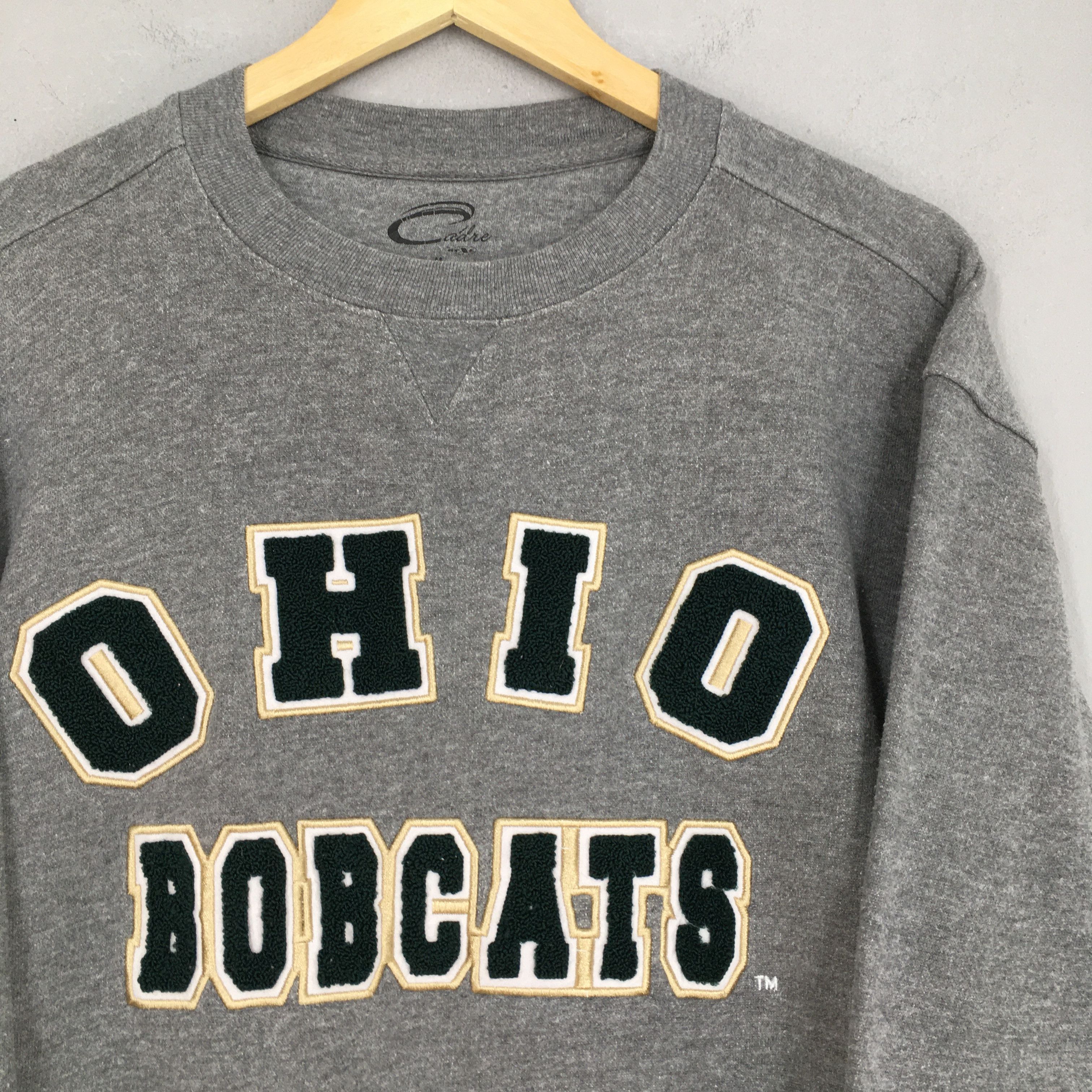 NCAA × Vintage Vintage Y2K Ohio Bobcats Gray Sweatshirt Medium Size US M / EU 48-50 / 2 - 2 Thumbnail