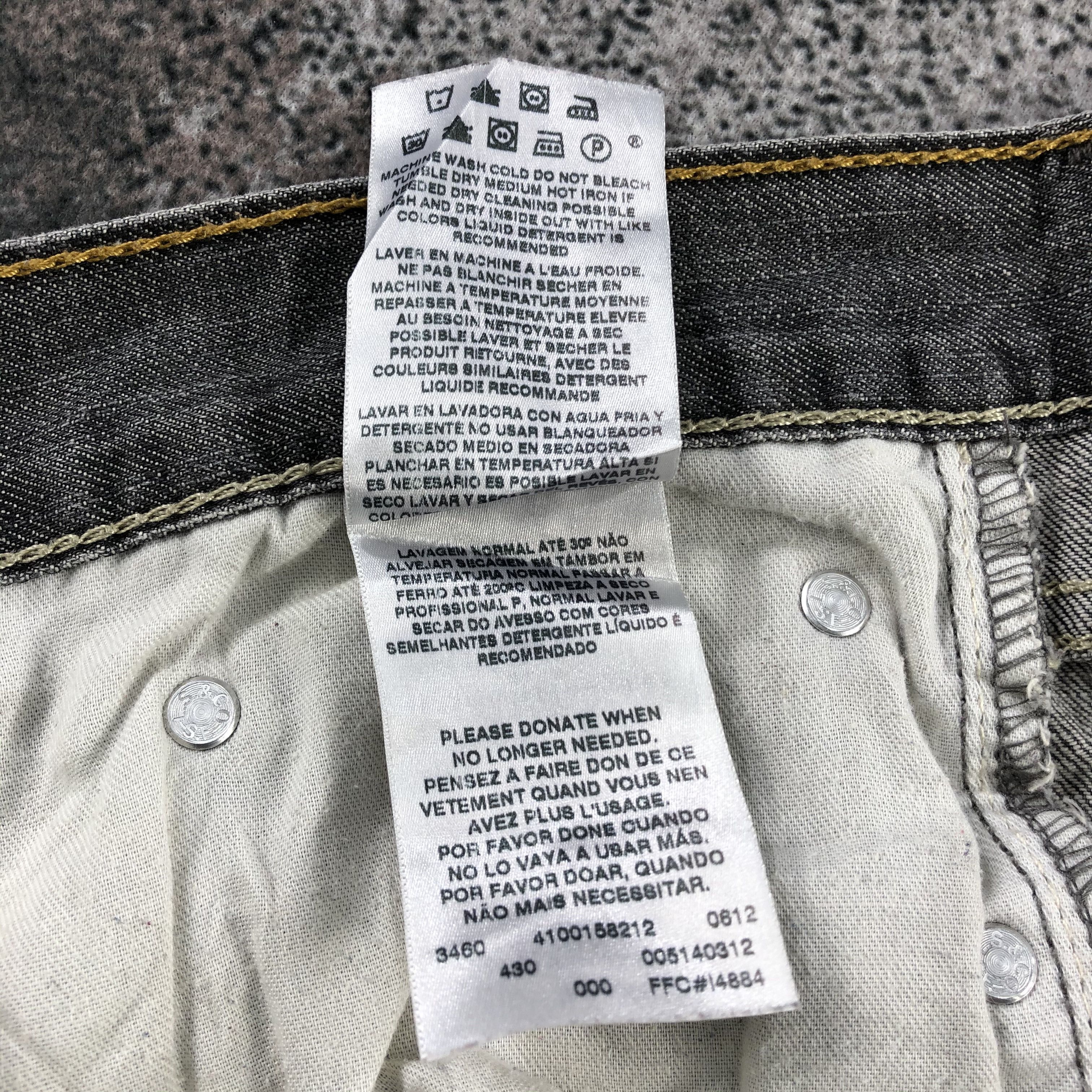 Levi's Vintage Levis 514 Jeans Faded Black Denim KJ1000 Size US 33 - 12 Thumbnail