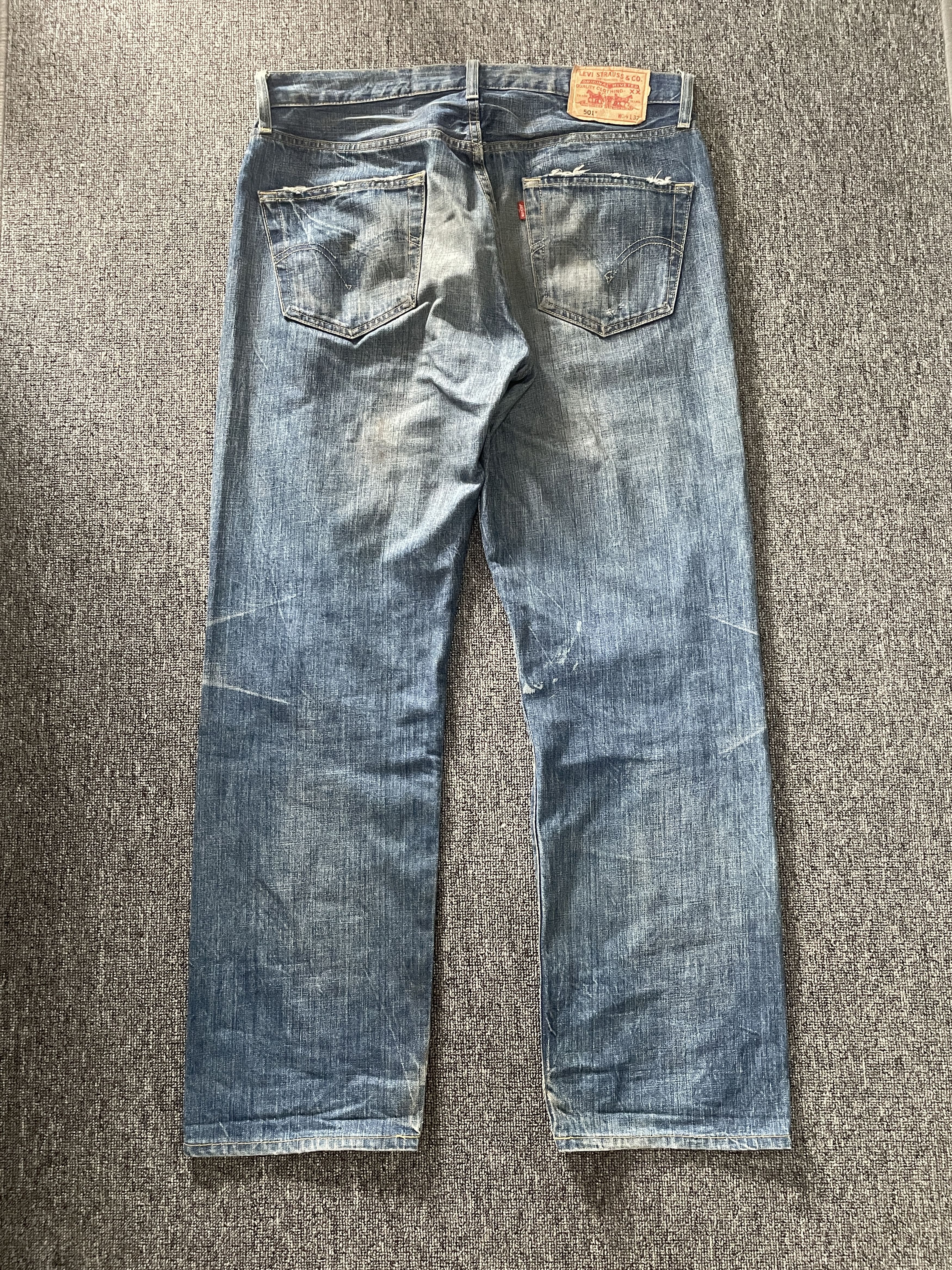Levi's 00s Levis 501 Jeans W34 Distressed Faded Button Fly Denim Size US 34 / EU 50 - 9 Thumbnail