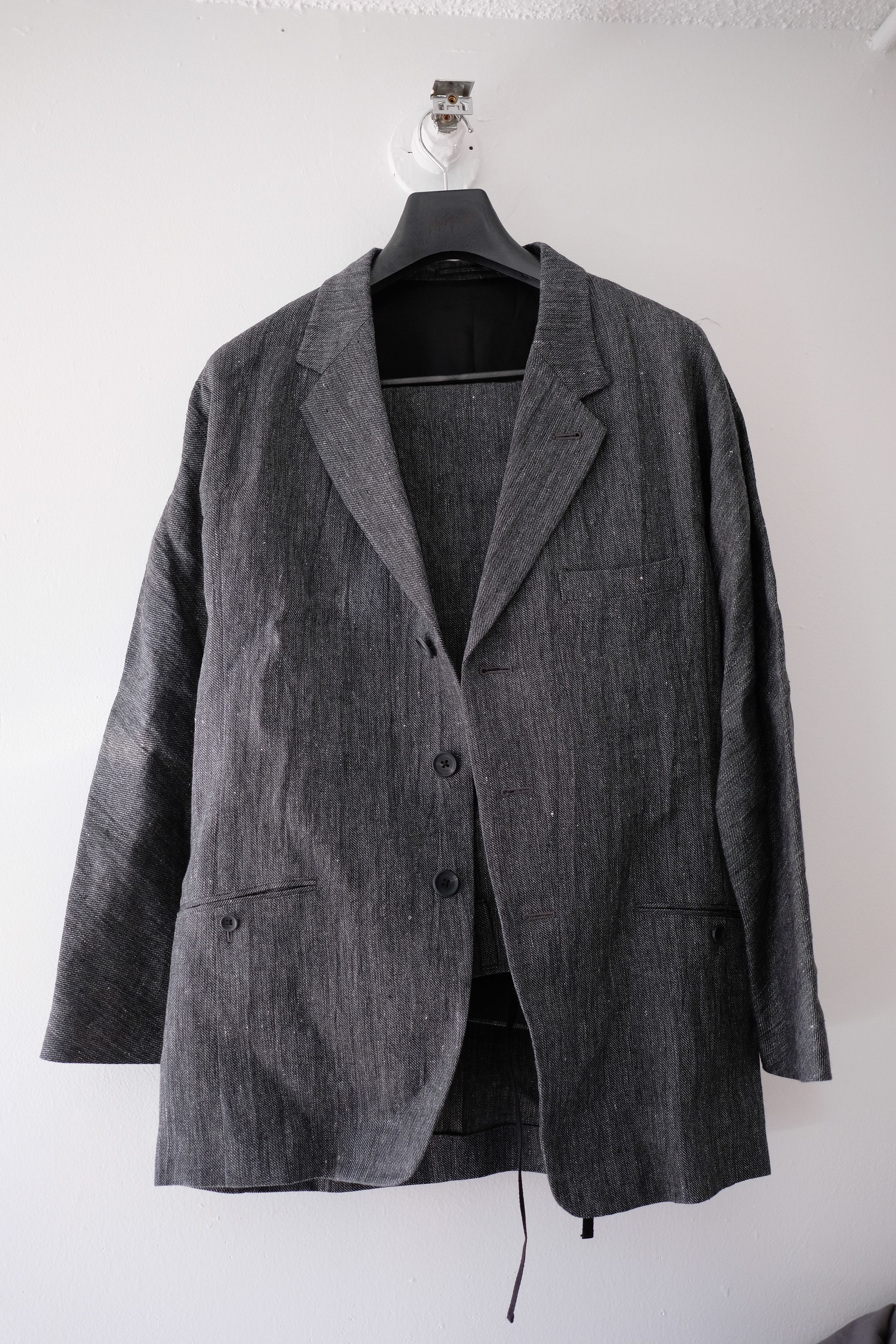 Yohji Yamamoto Yohji Yamamoto Pour Homme FLAX TOP GABARDINE SET Size 42R - 2 Thumbnail