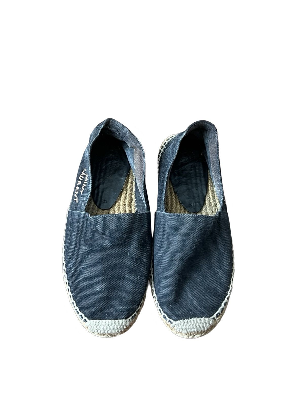 Saint Laurent Paris Saint Laurent Embroidered Espadrilles Canvas Shoes Size US 8 / EU 41 - 1 Thumbnail