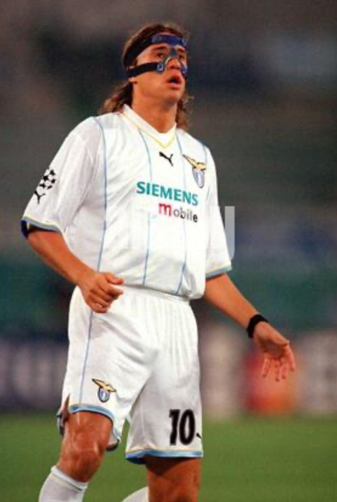 1998-00 Lazio Home L/S Shirt Crespo #10 - 8/10 - (S)