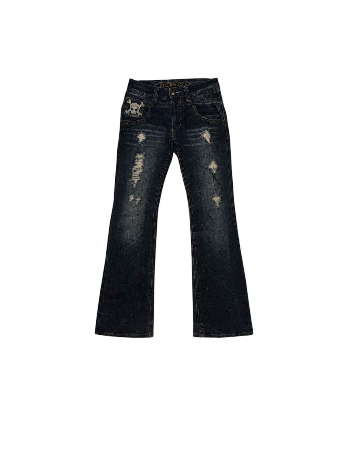 Japanese Brand Japanese Original Jeans Streetwear Flared Distressed Denim Size US 31 - 1 Thumbnail